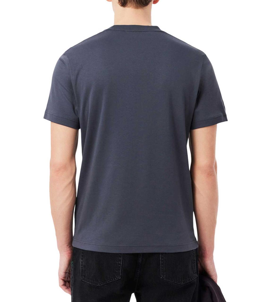 LACOSTE Серая хлопковая футболка, фото 3