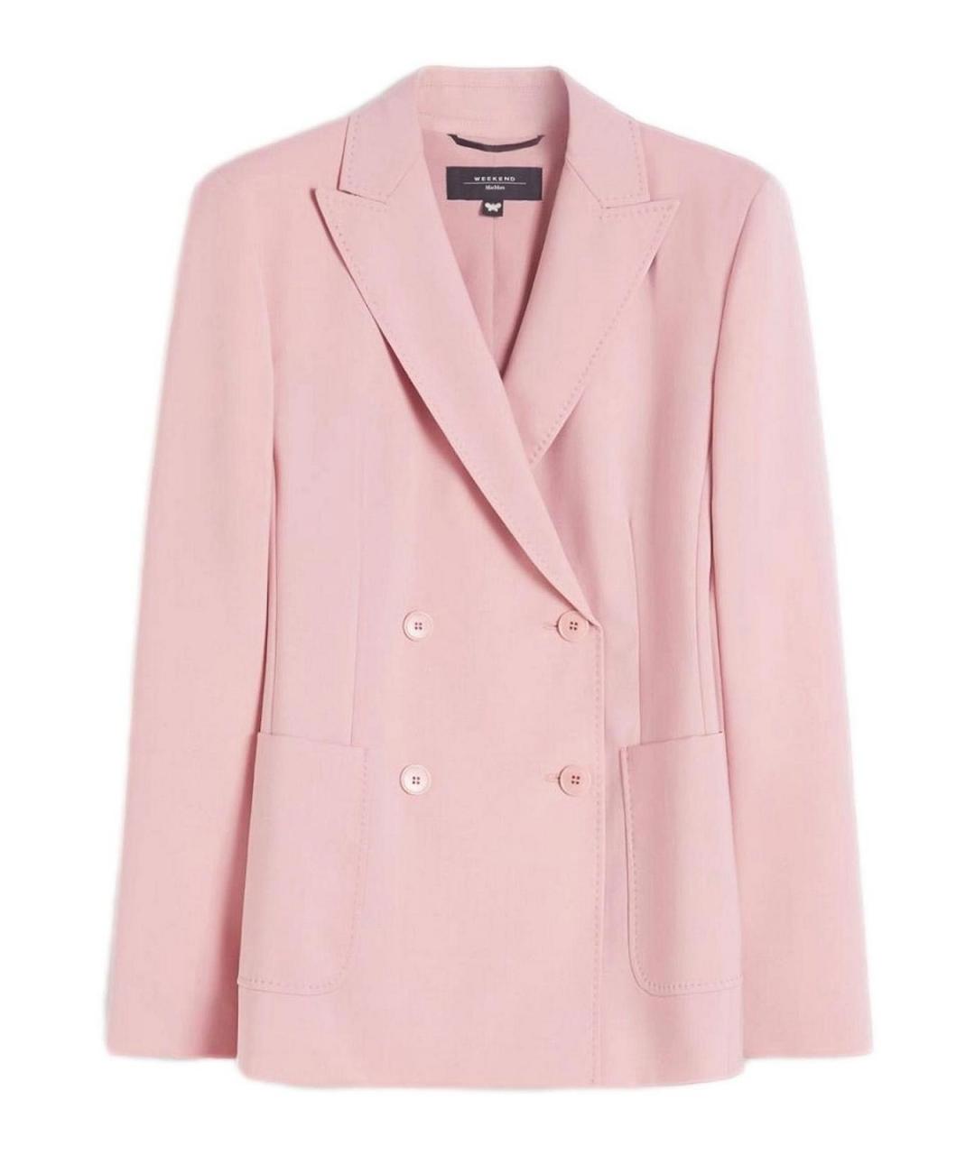 WEEKEND MAX MARA Розовый шерстяной жакет/пиджак, фото 1