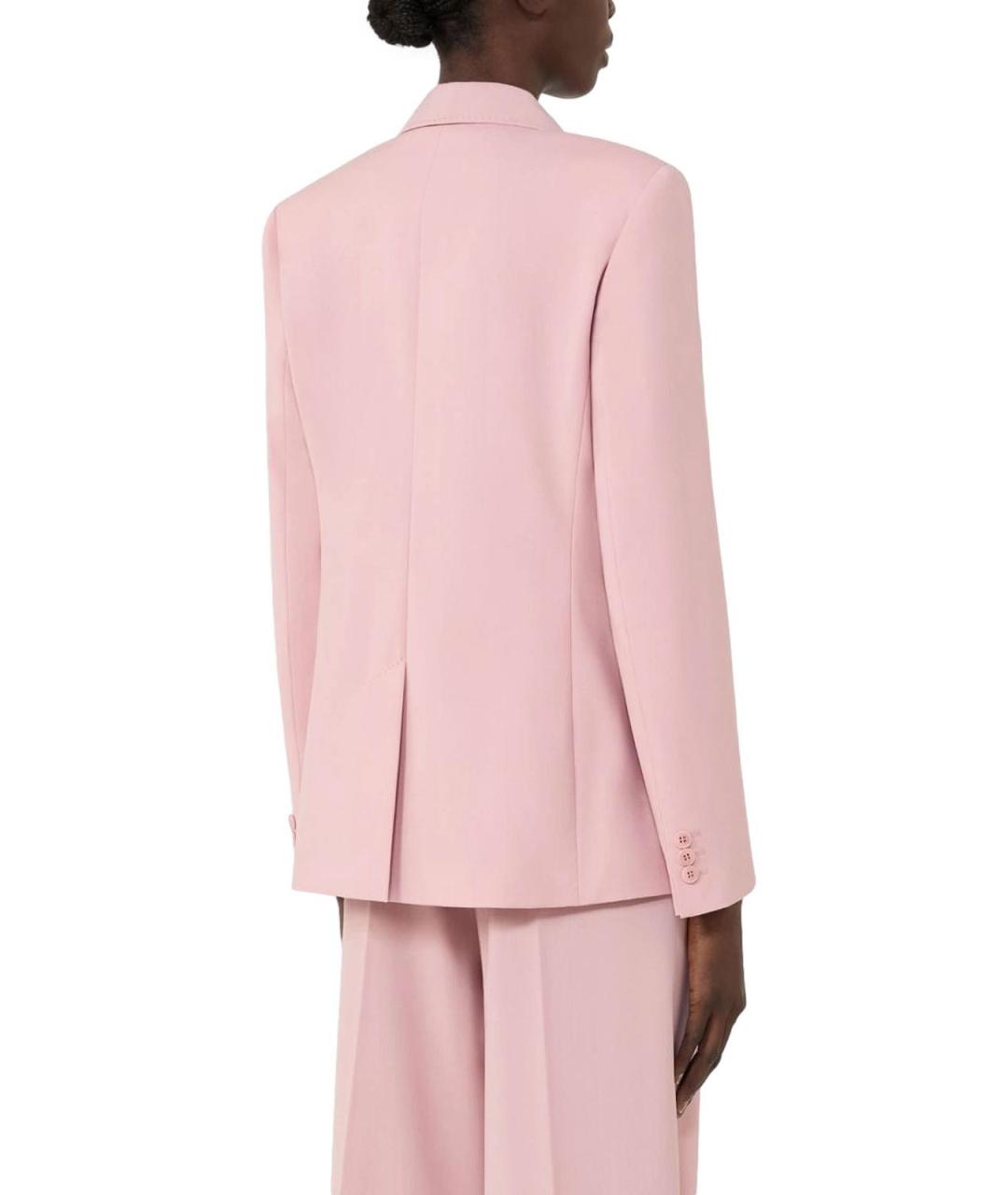 WEEKEND MAX MARA Розовый шерстяной жакет/пиджак, фото 3