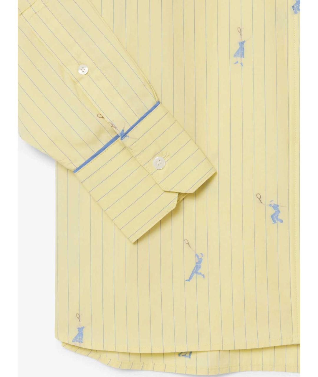 LACOSTE Желтая хлопковая рубашка, фото 4
