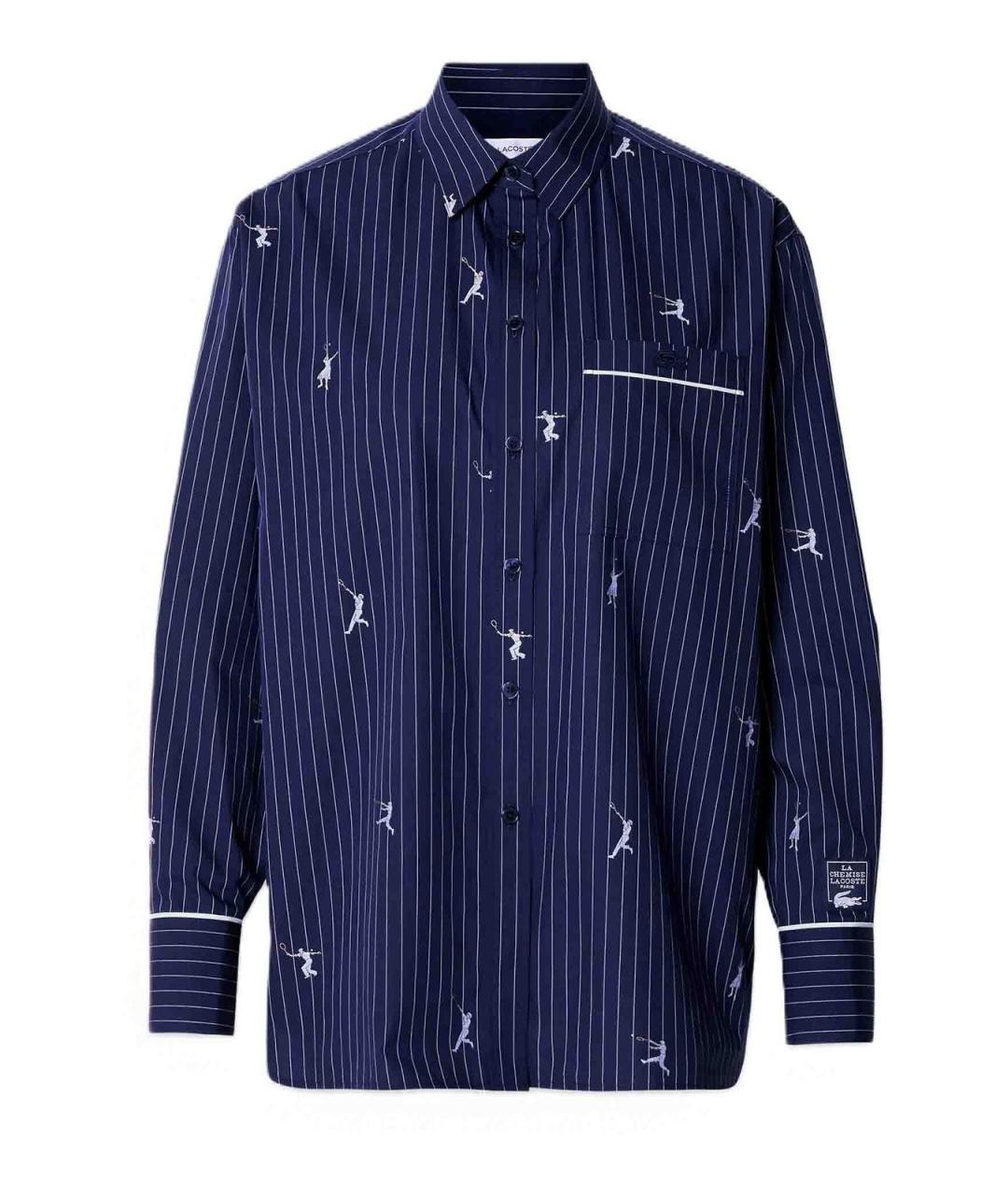 LACOSTE Синяя хлопковая рубашка, фото 1