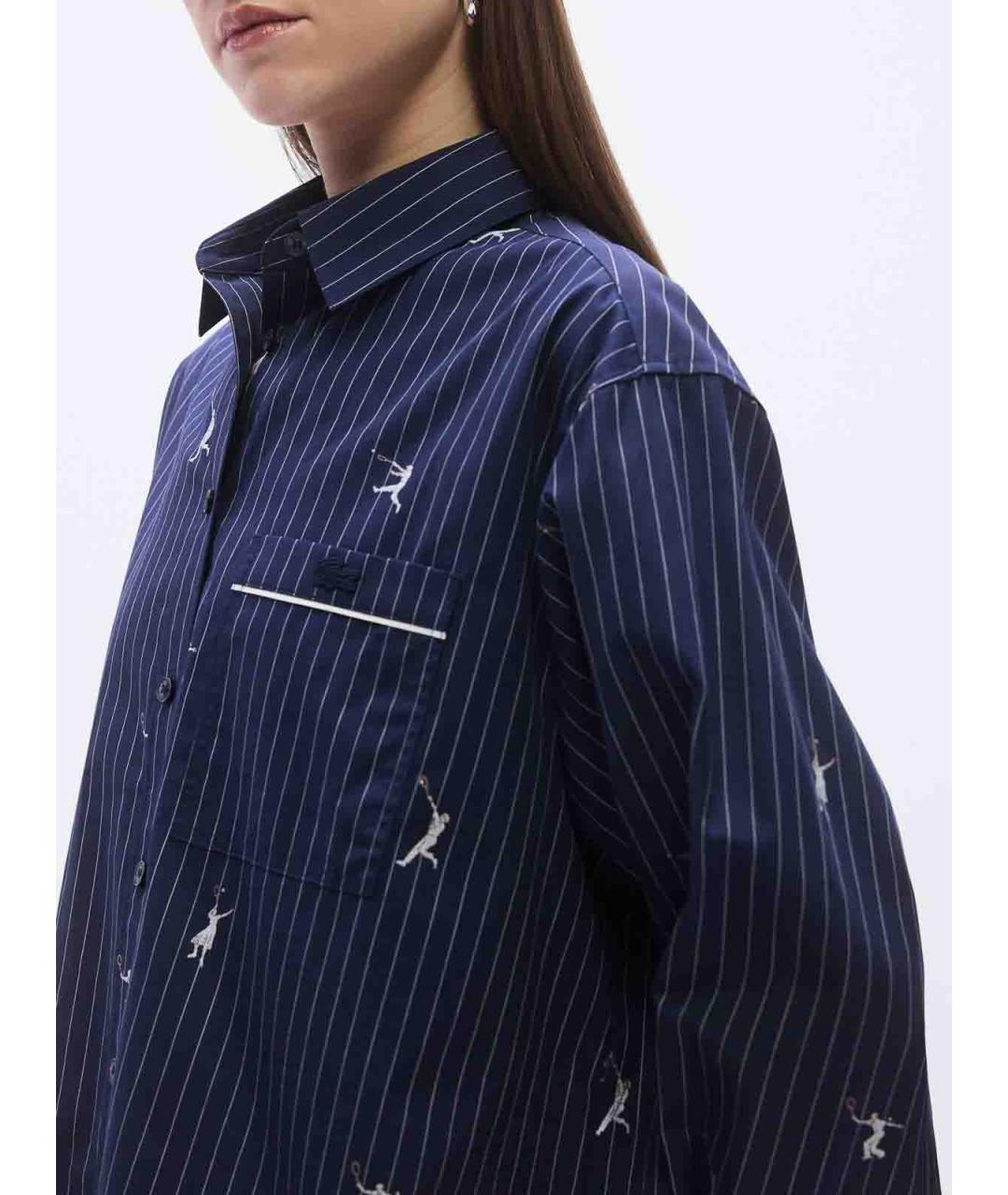 LACOSTE Синяя хлопковая рубашка, фото 2