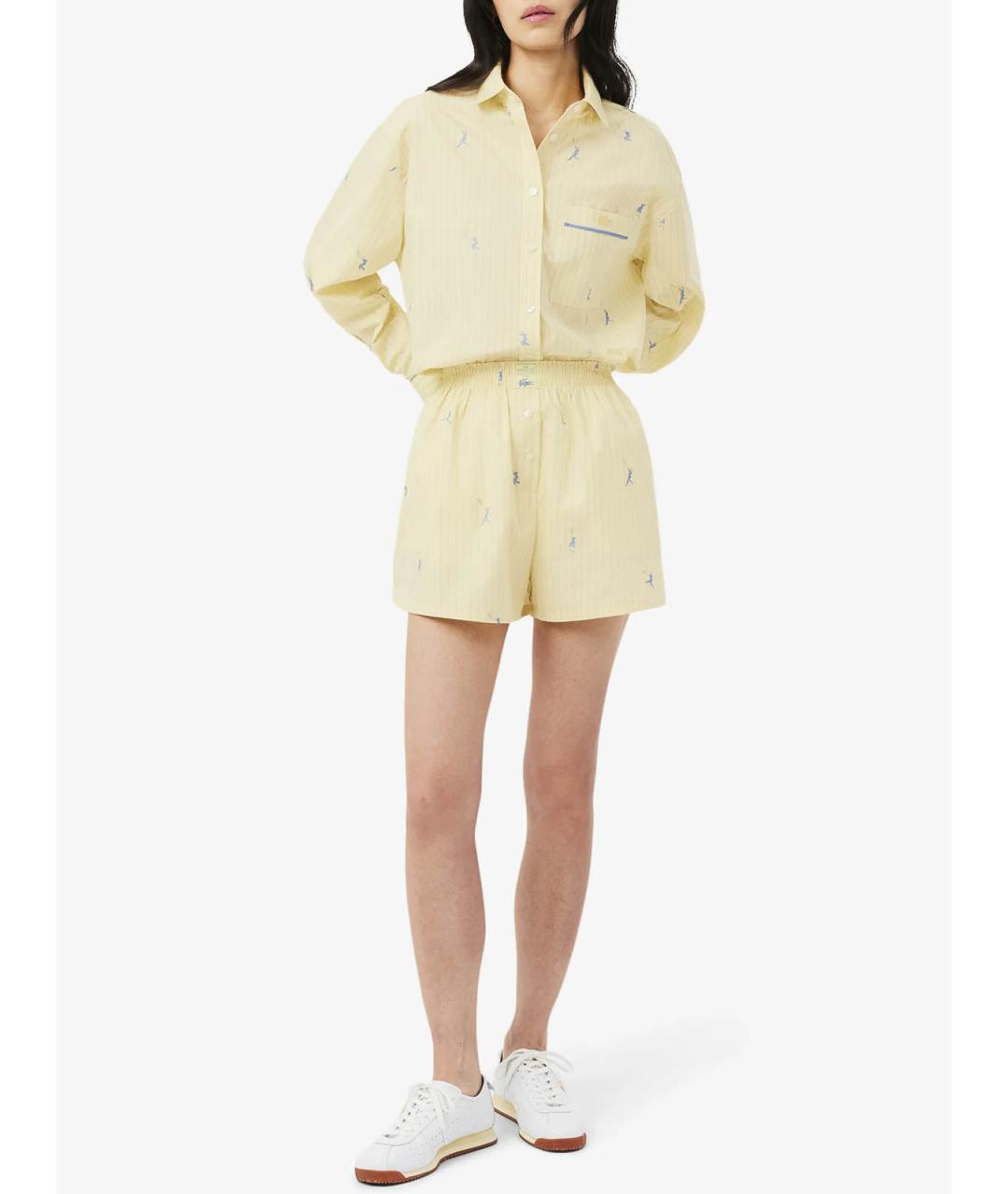 LACOSTE Желтые хлопковые шорты, фото 6