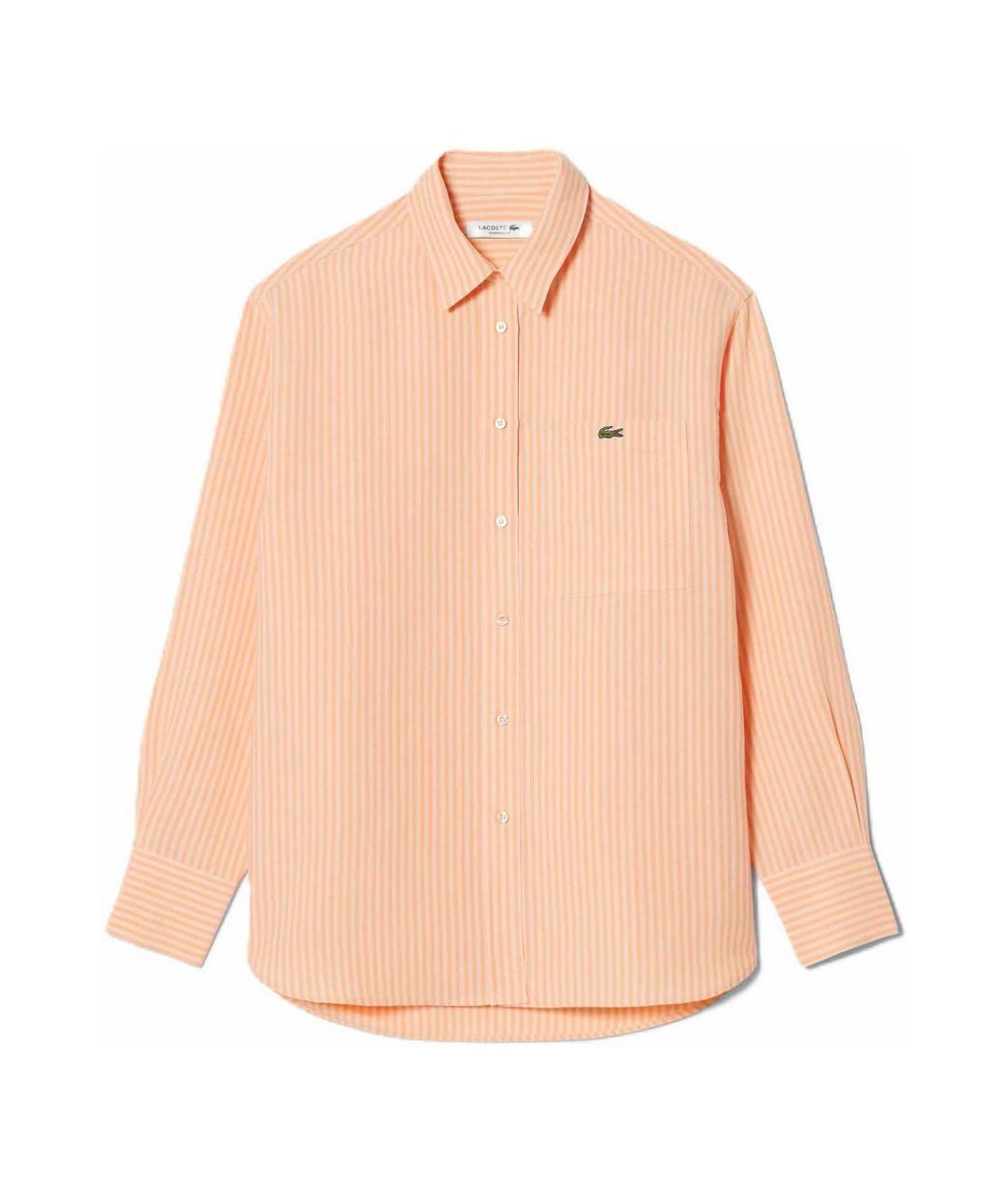 LACOSTE Розовая льняная рубашка, фото 1