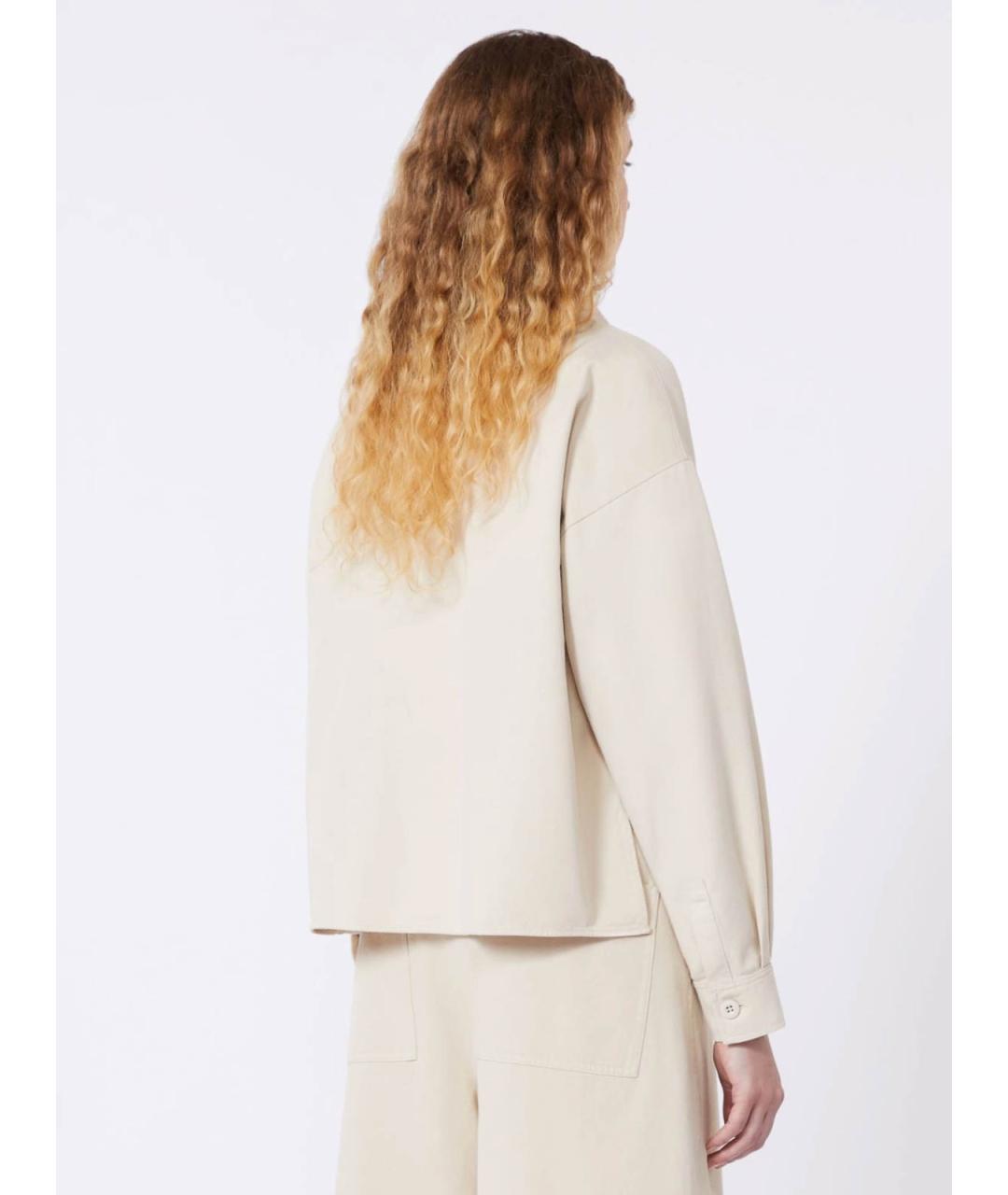 WEEKEND MAX MARA Бежевая хлопковая рубашка, фото 3