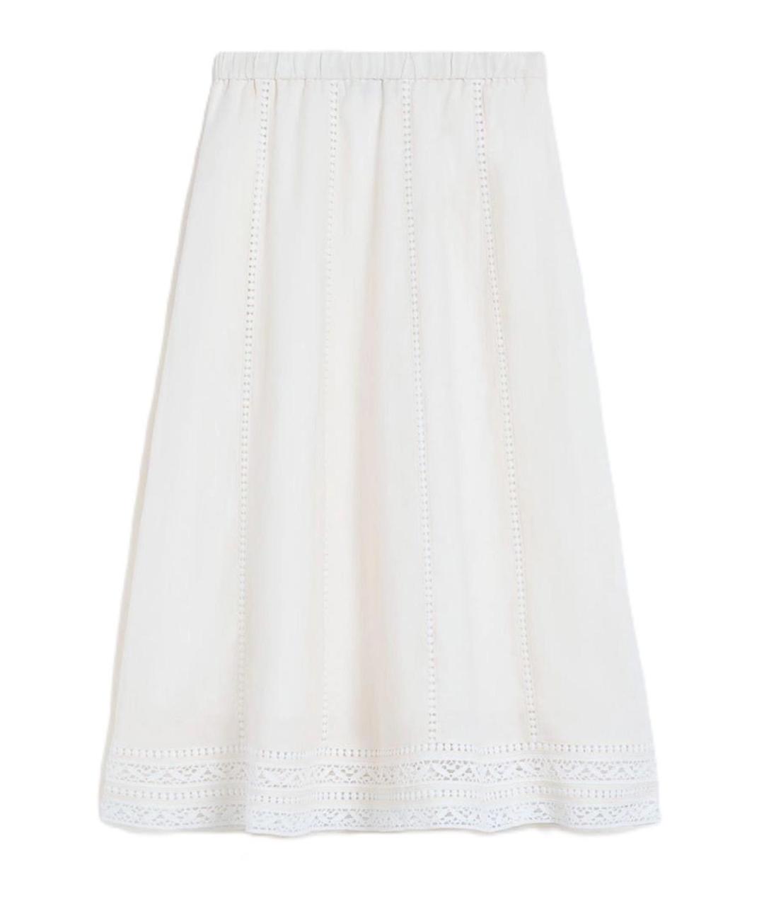 WEEKEND MAX MARA Бежевая вискозная юбка миди, фото 1