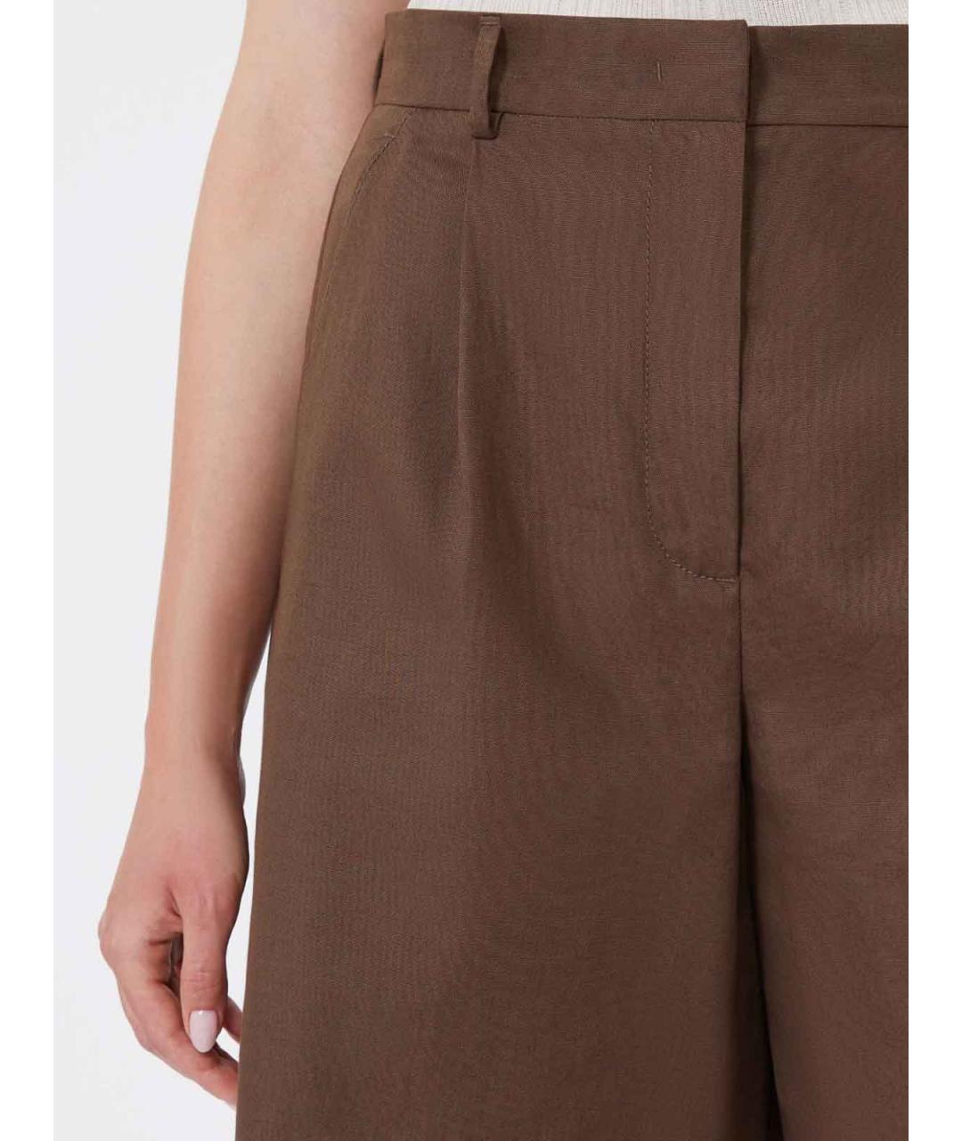 WEEKEND MAX MARA Коричневые хлопковые шорты, фото 2
