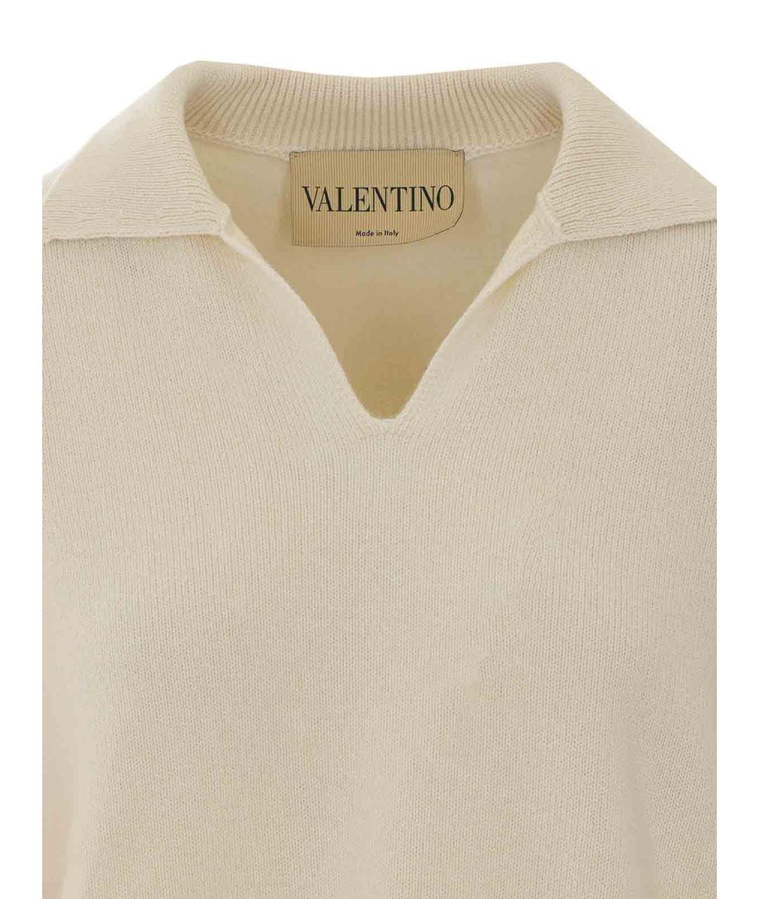 VALENTINO Бежевый кашемировый джемпер / свитер, фото 4