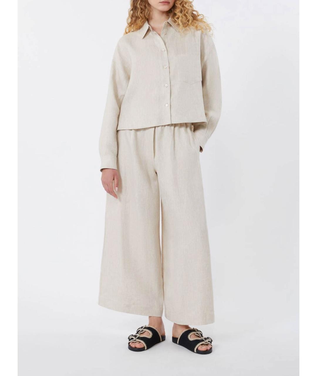 WEEKEND MAX MARA Бежевая хлопковая блузы, фото 5
