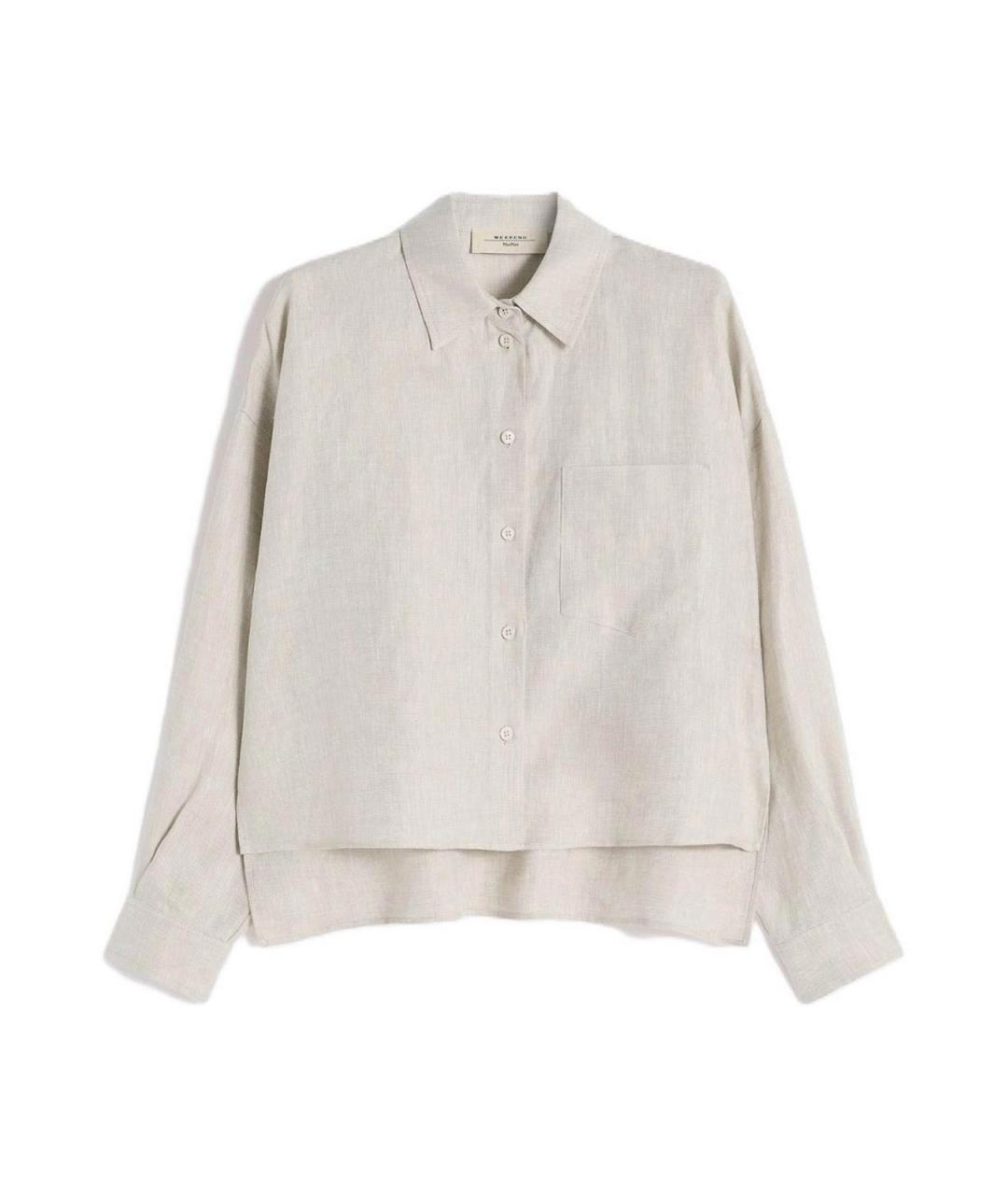 WEEKEND MAX MARA Бежевая хлопковая блузы, фото 1