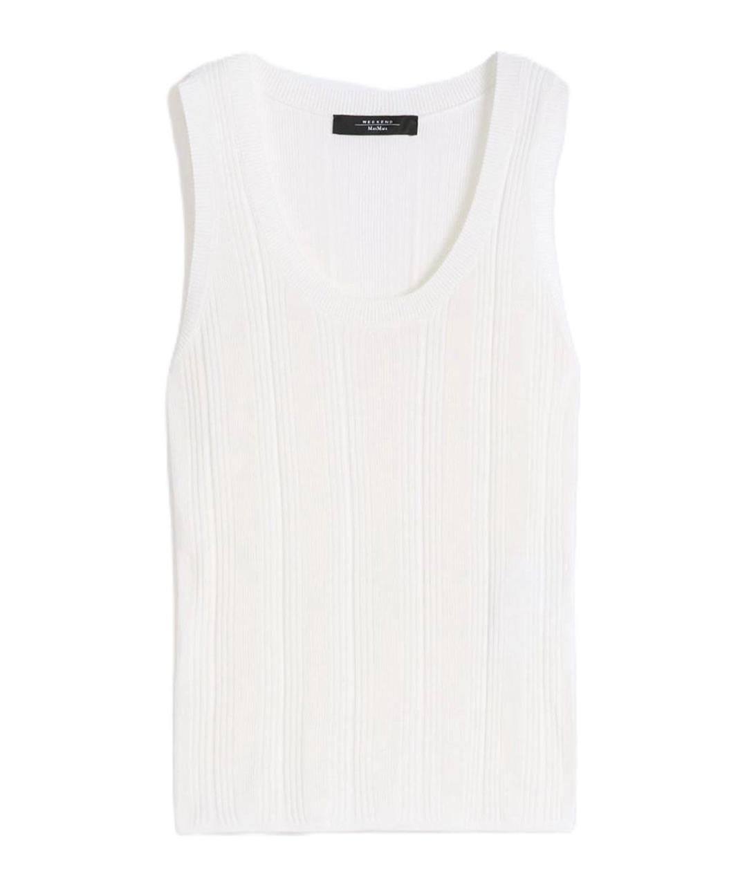 WEEKEND MAX MARA Белая хлопковая майка, фото 1