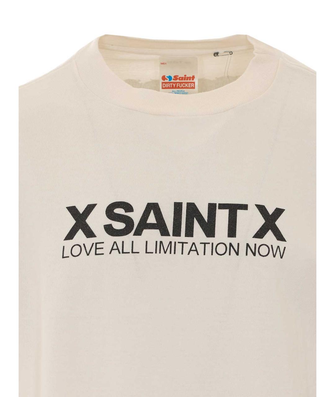 SAINT Mxxxxxx Белая хлопковая футболка, фото 4