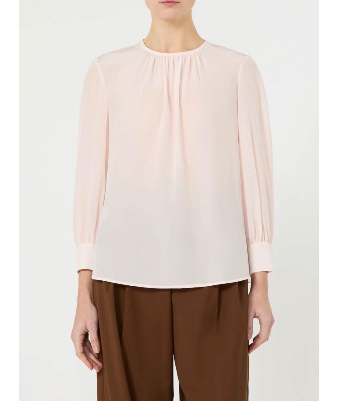 MAX MARA STUDIO Розовая полиэстеровая блузы, фото 3