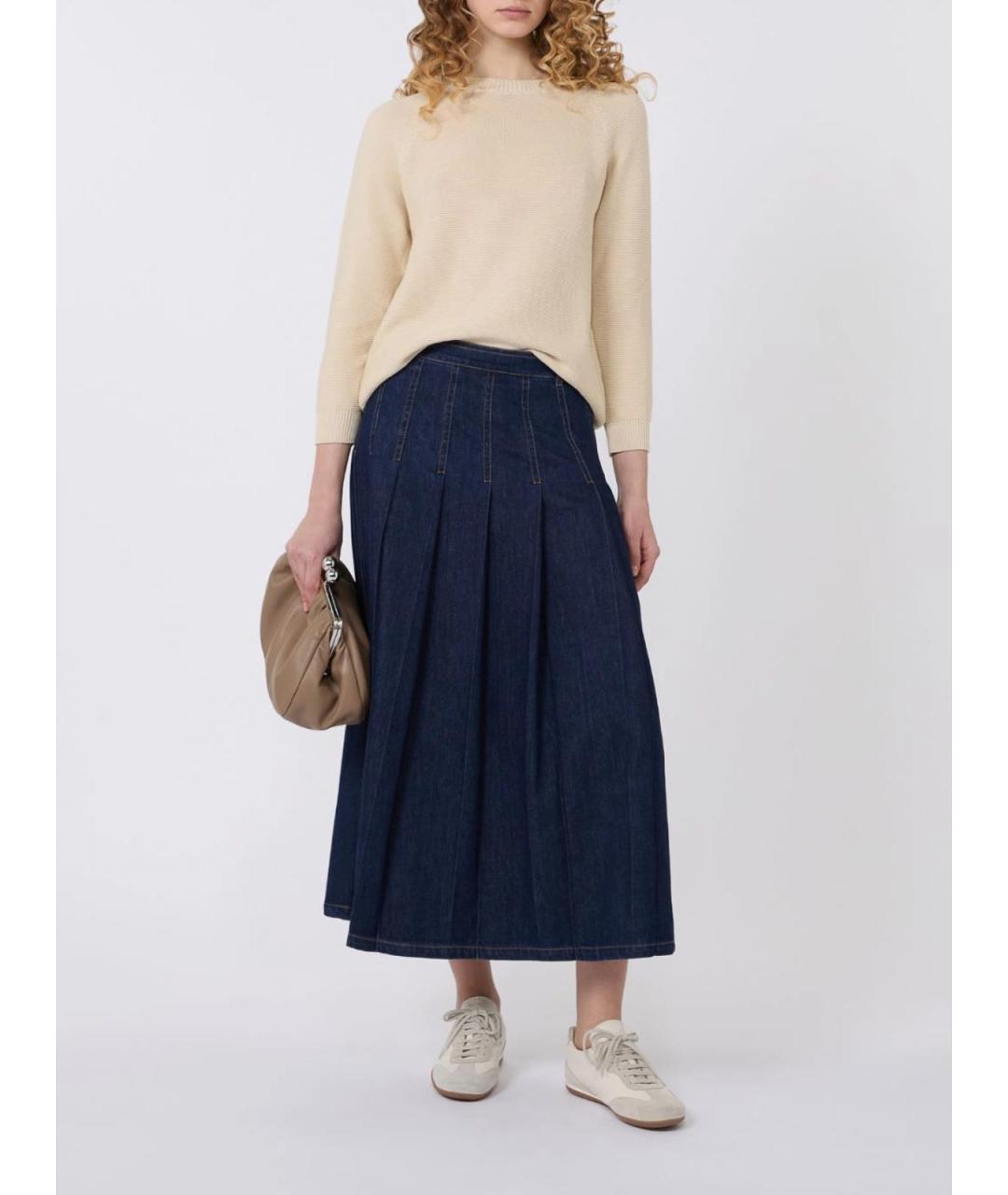 WEEKEND MAX MARA Бежевый хлопковый джемпер / свитер, фото 5