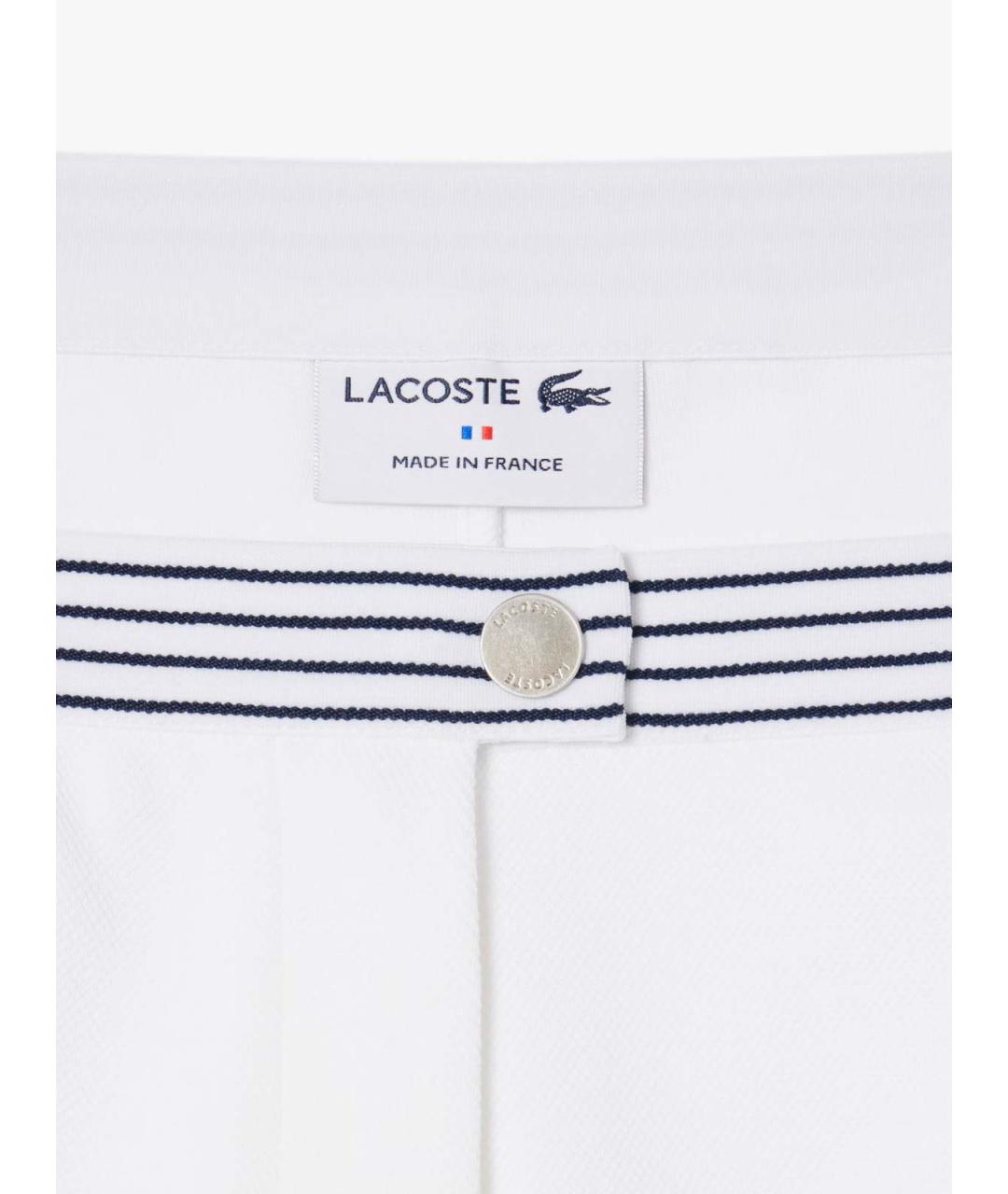 LACOSTE Белые хлопковые шорты, фото 3