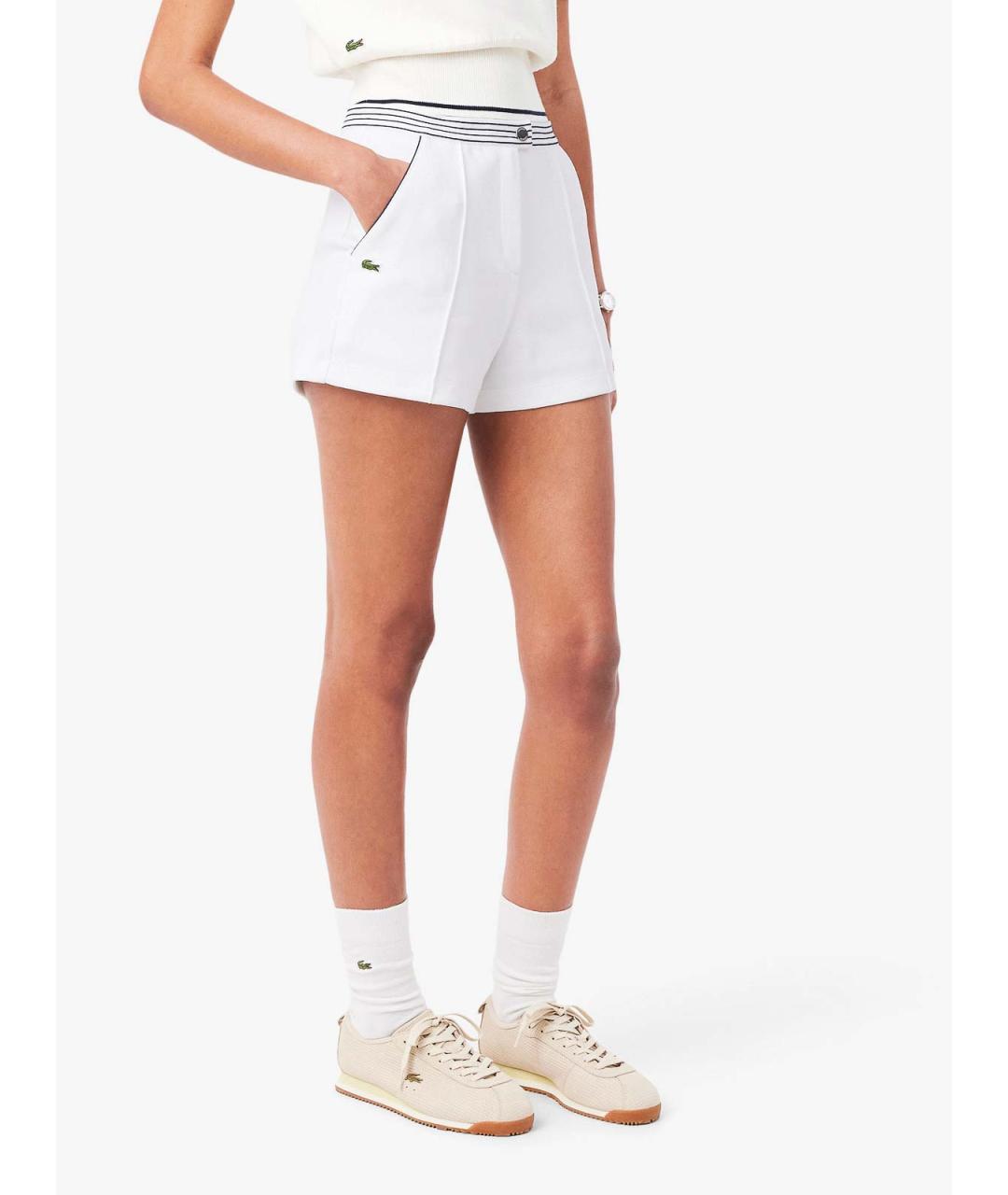 LACOSTE Белые хлопковые шорты, фото 7