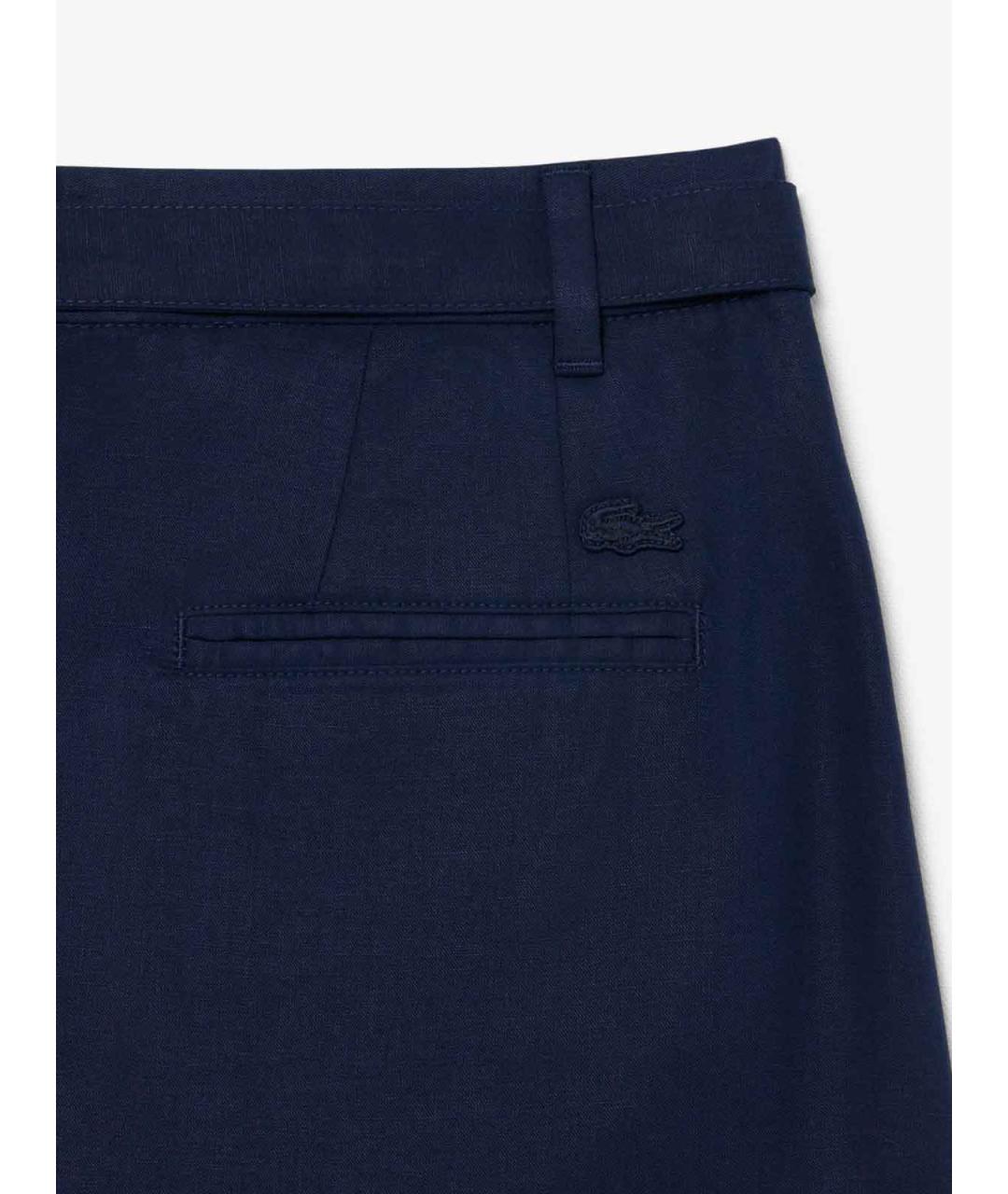 LACOSTE Синие льняные шорты, фото 4