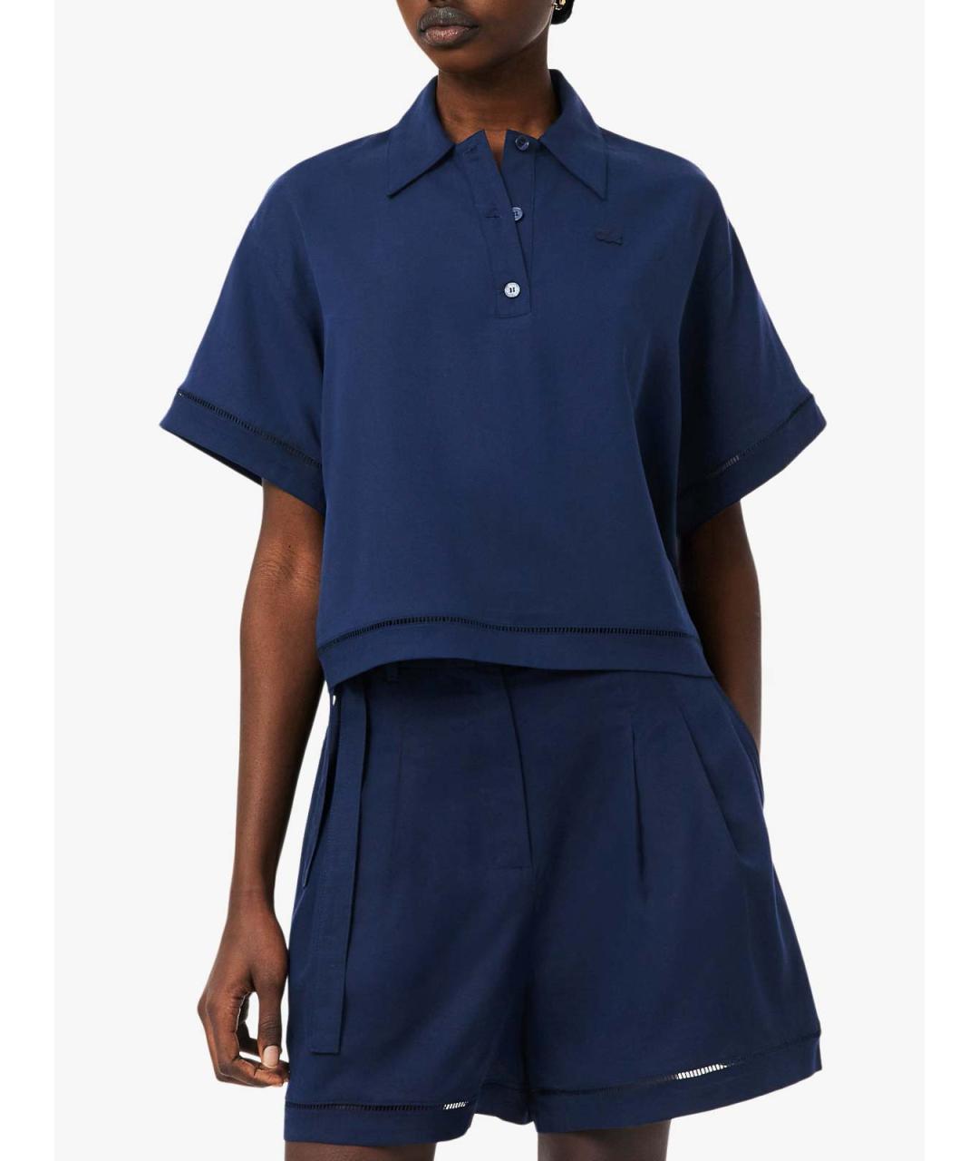 LACOSTE Синяя вискозная футболка, фото 4