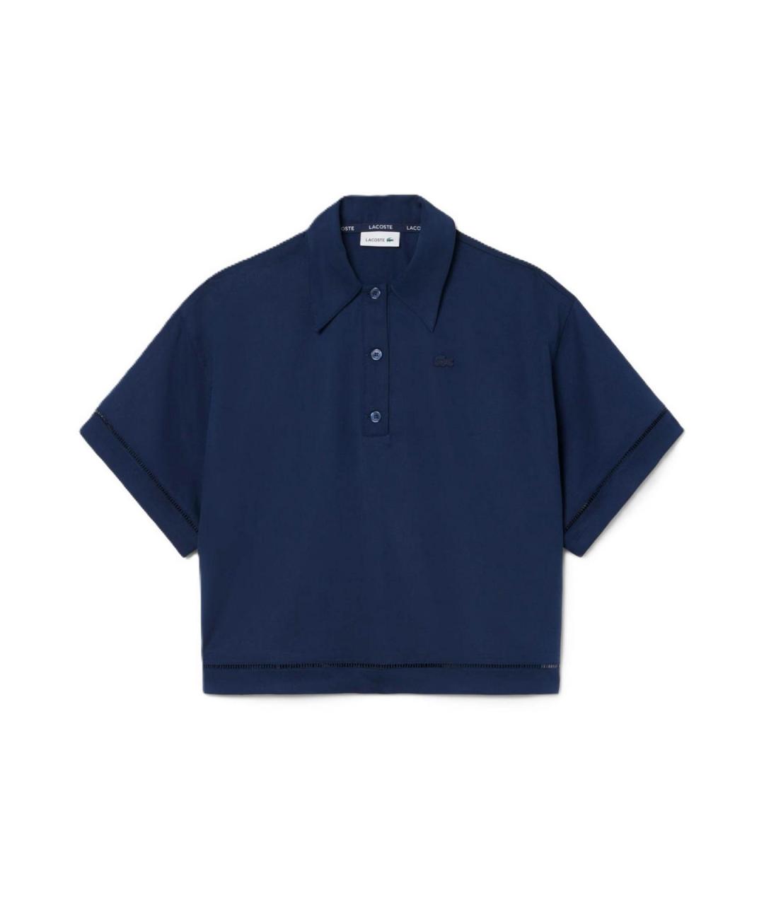 LACOSTE Синяя вискозная футболка, фото 1