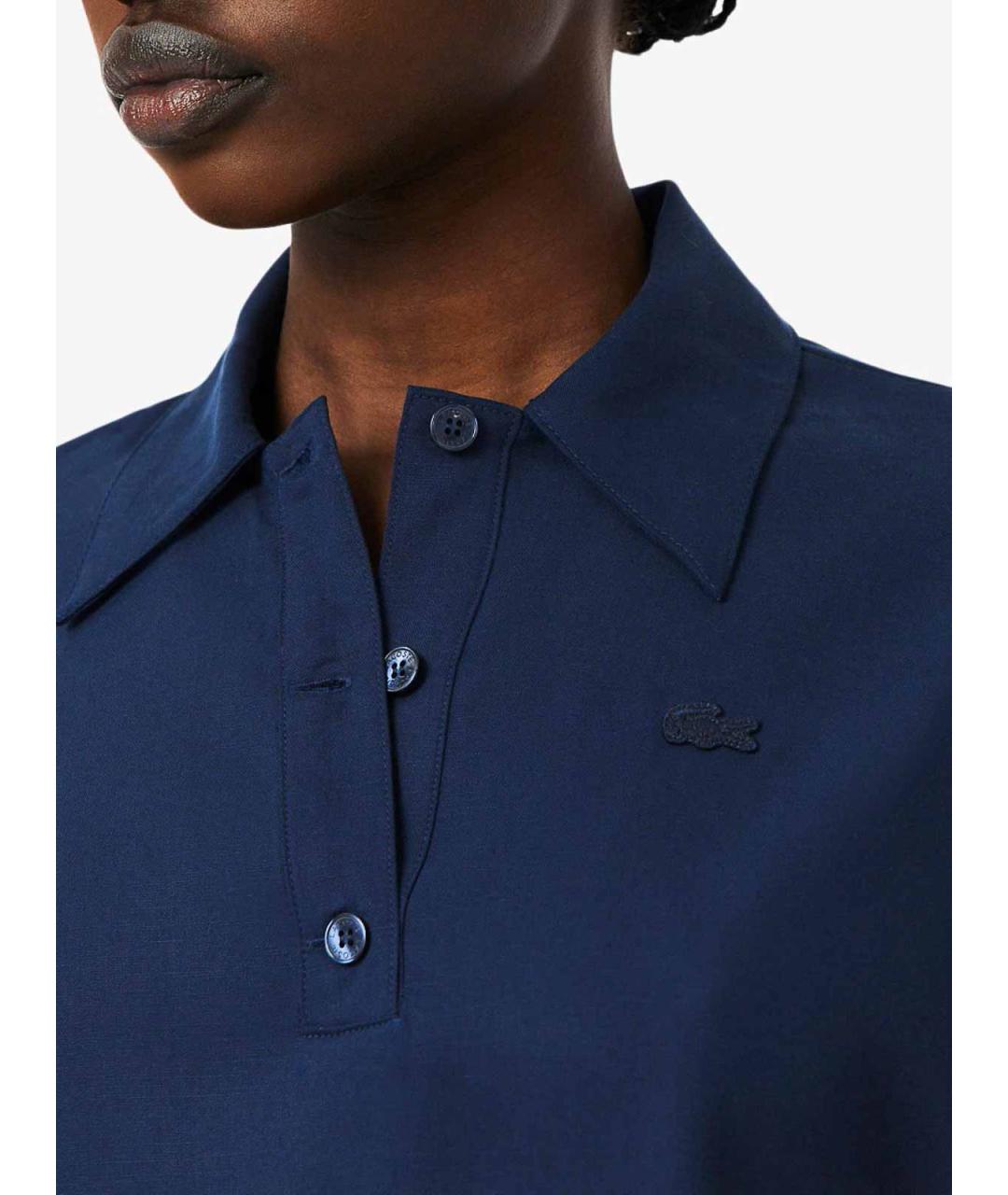 LACOSTE Синяя вискозная футболка, фото 6