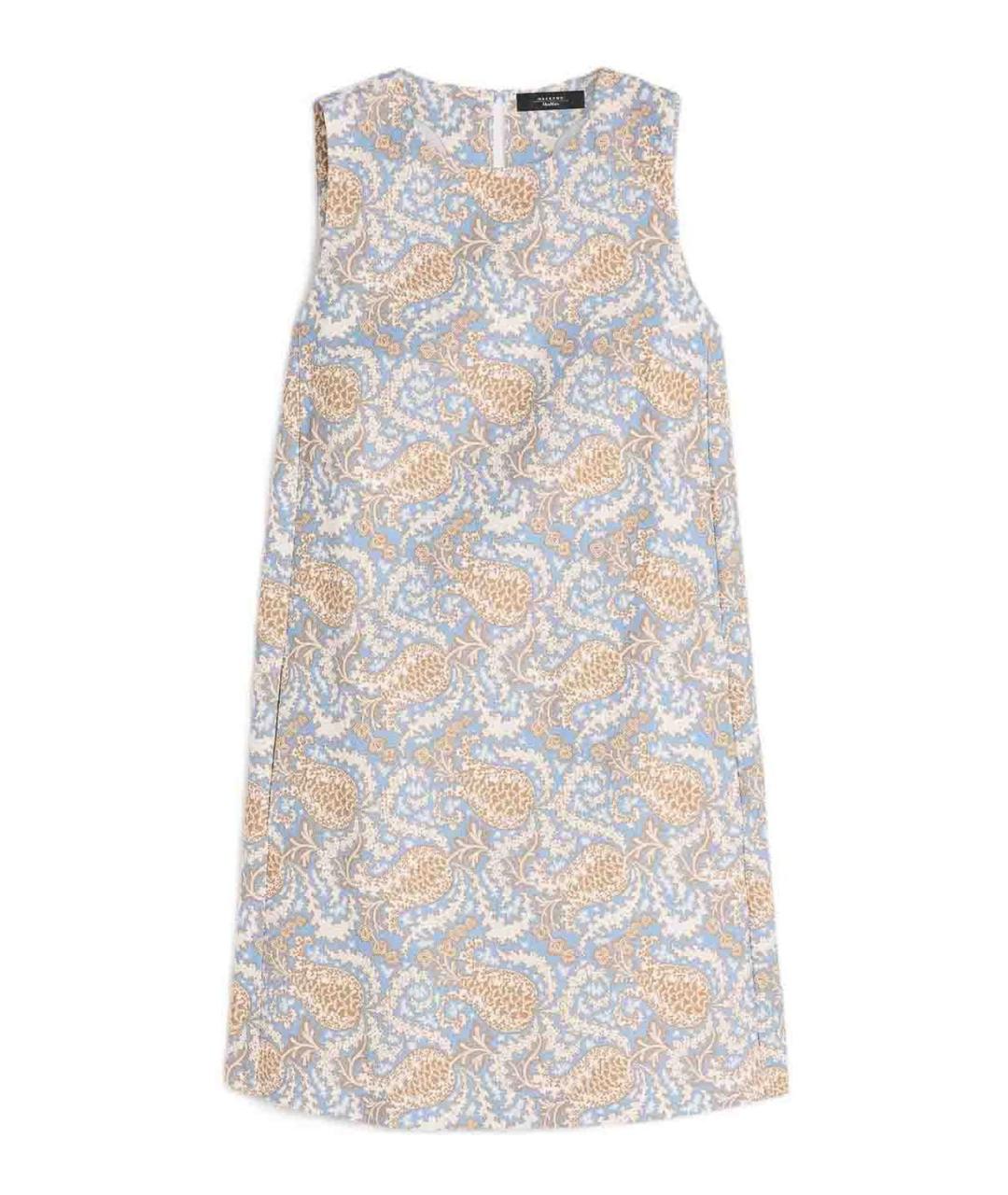 WEEKEND MAX MARA Мульти хлопковое повседневное платье, фото 1