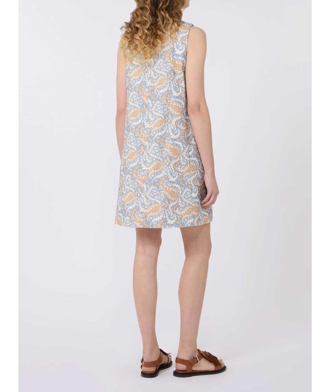 WEEKEND MAX MARA Мульти хлопковое повседневное платье, фото 3