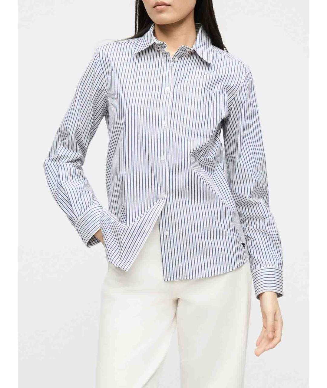 WEEKEND MAX MARA Синяя хлопковая рубашка, фото 6