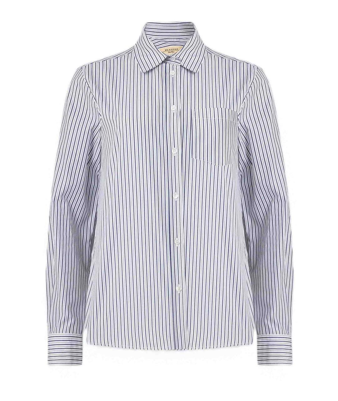 WEEKEND MAX MARA Синяя хлопковая рубашка, фото 1
