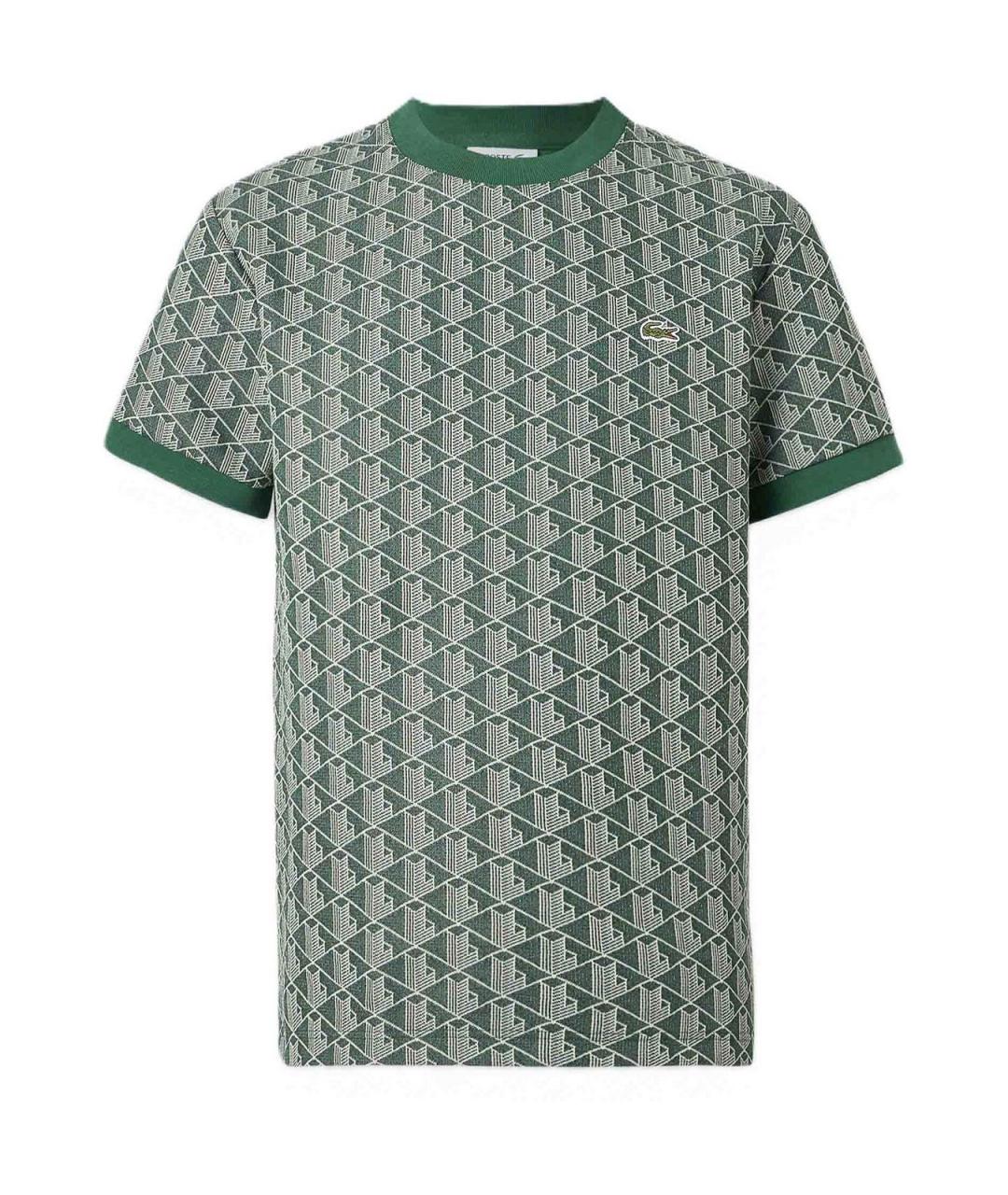 LACOSTE Зеленая хлопко-полиэстеровая футболка, фото 1
