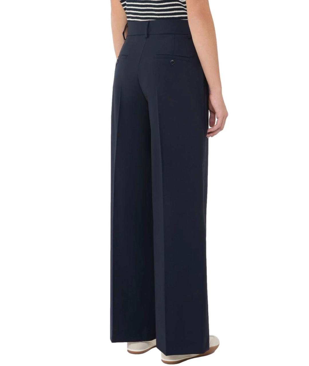 WEEKEND MAX MARA Синие кашемировые брюки широкие, фото 3