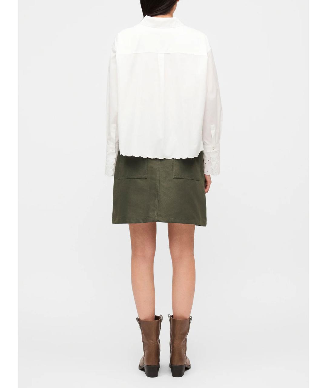 WEEKEND MAX MARA Белая хлопковая рубашка, фото 4