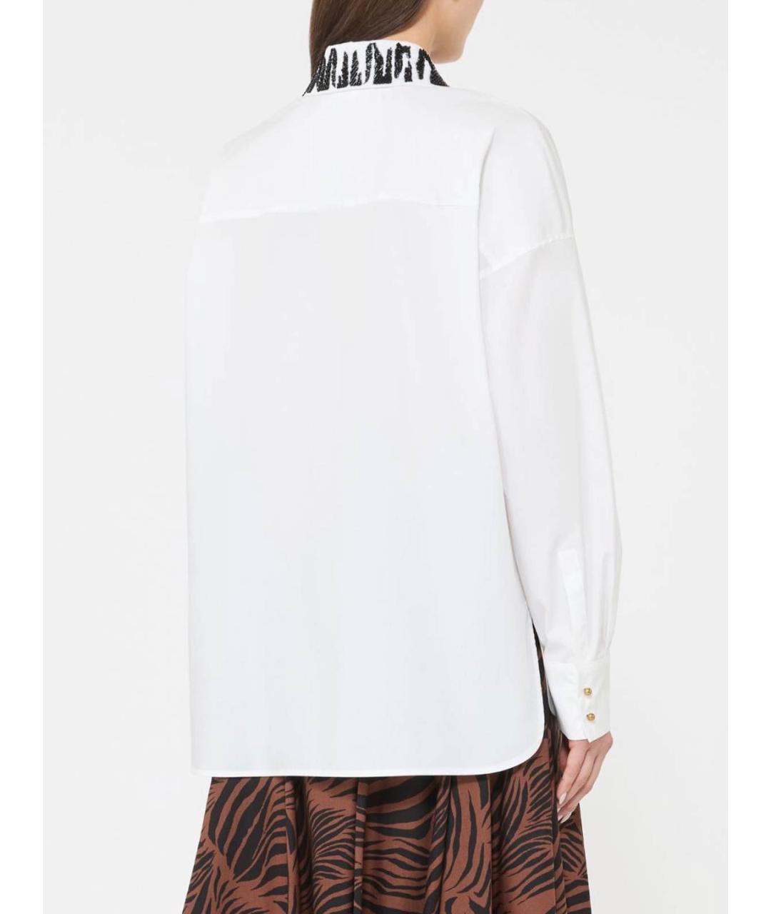 MAX MARA STUDIO Белая хлопковая рубашка, фото 4