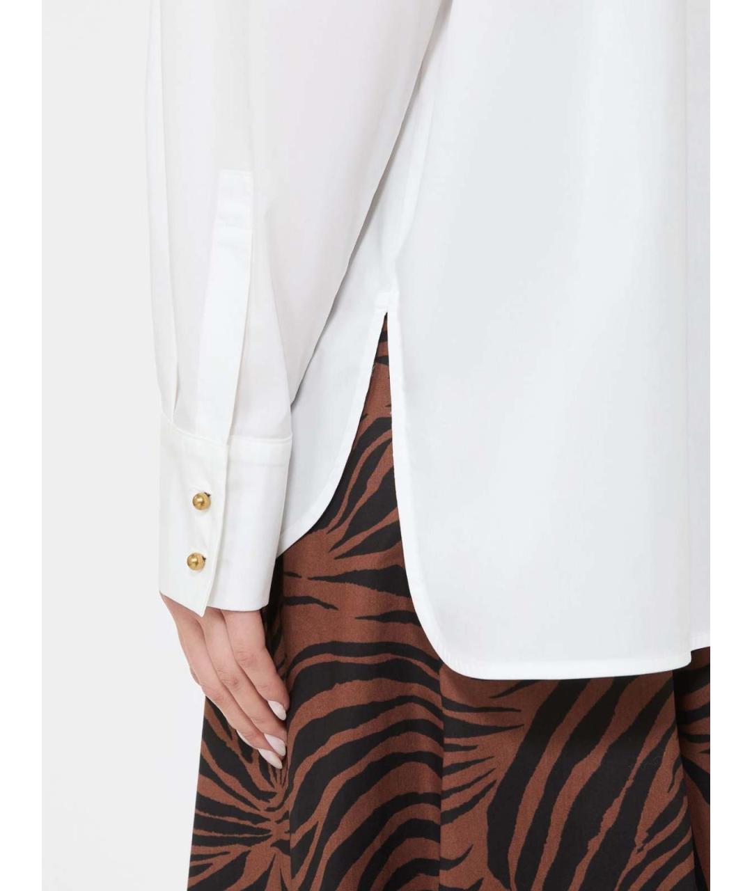 MAX MARA STUDIO Белая хлопковая рубашка, фото 6