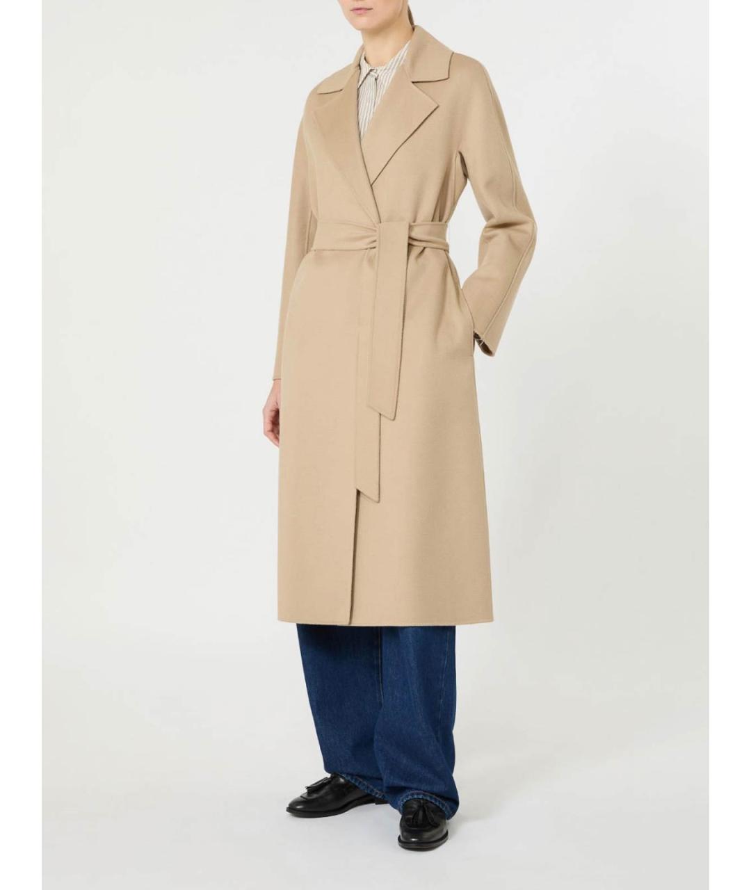 MAX MARA STUDIO Бежевое кашемировое пальто, фото 2