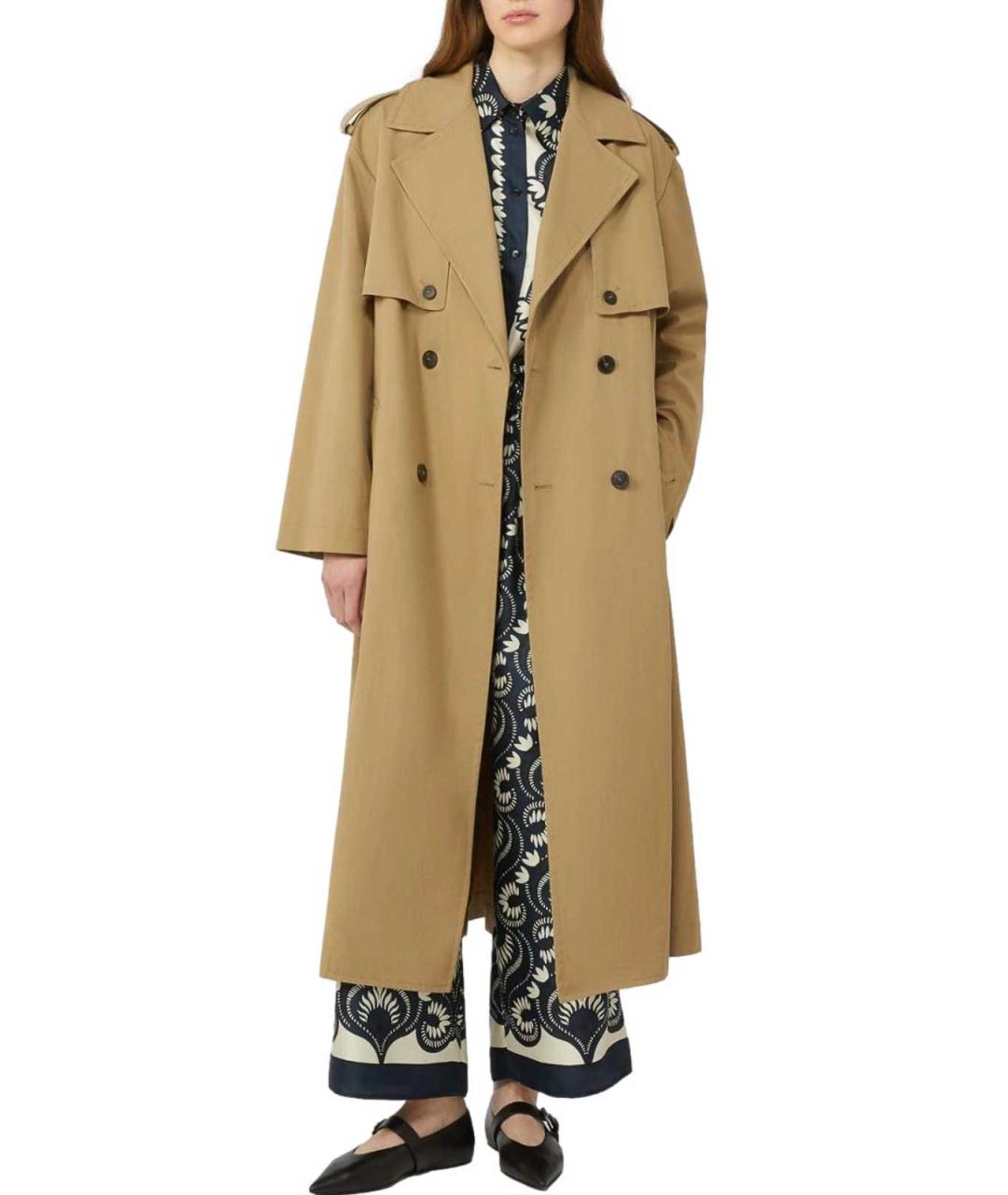 WEEKEND MAX MARA Мульти хлопковые брюки широкие, фото 4