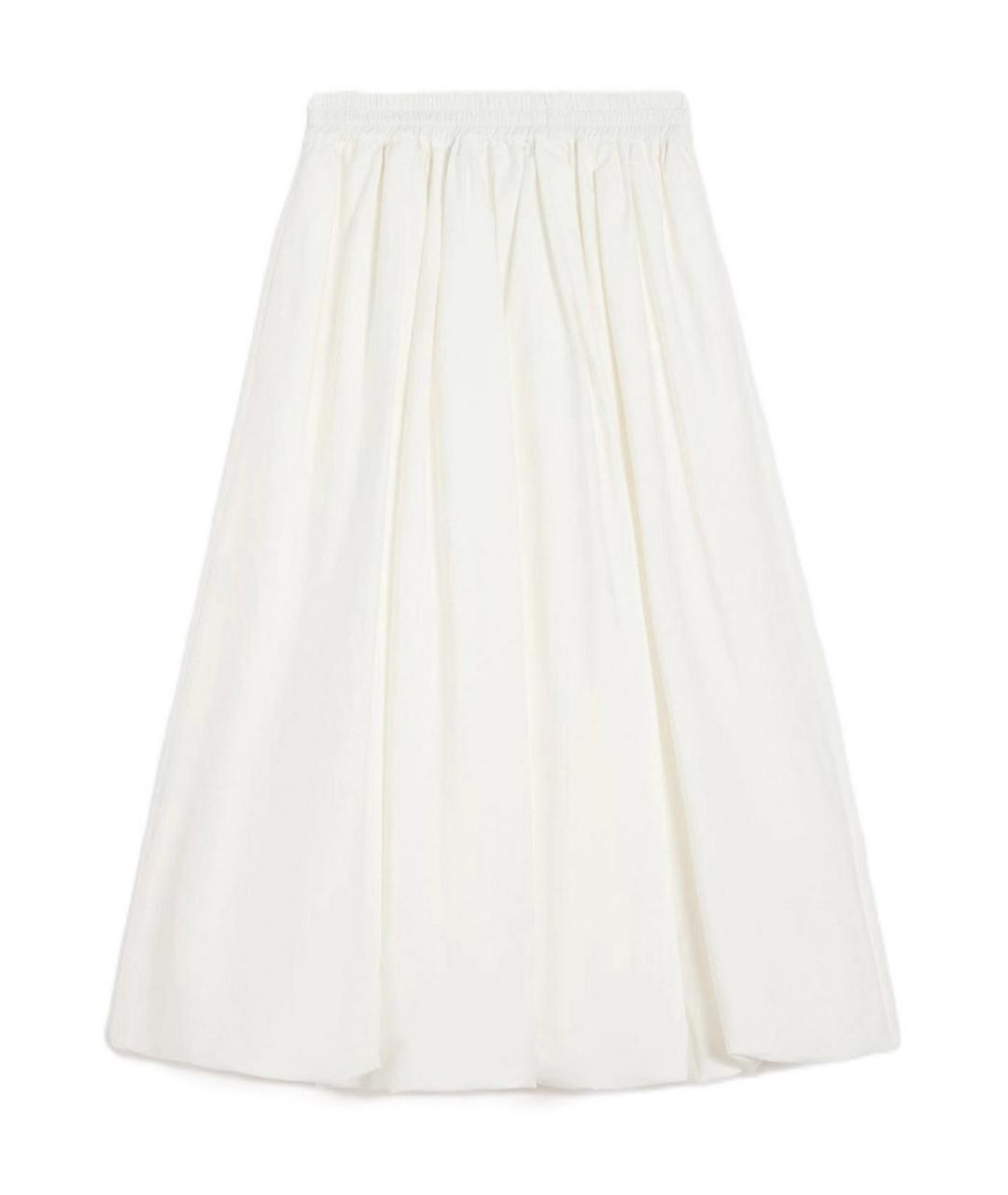 WEEKEND MAX MARA Белая льняная юбка миди, фото 1