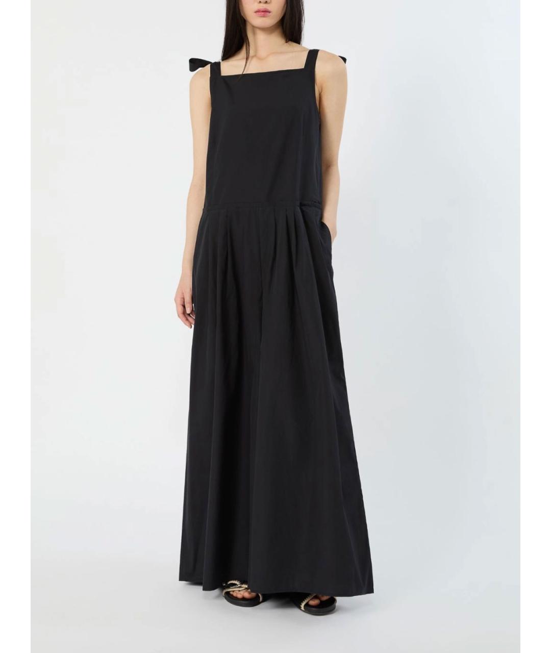 WEEKEND MAX MARA Черный льняной комбинезон, фото 4