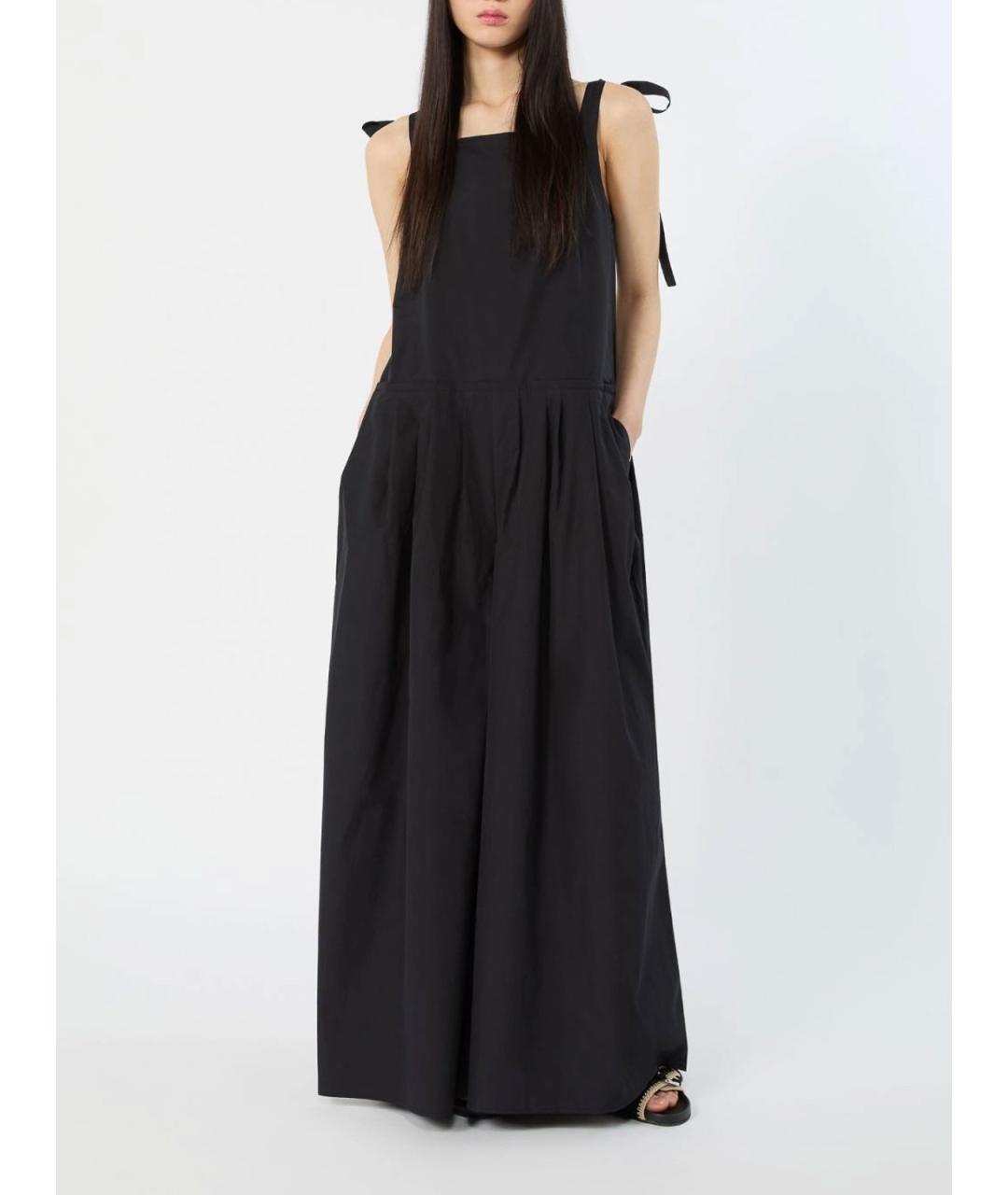 WEEKEND MAX MARA Черный льняной комбинезон, фото 5