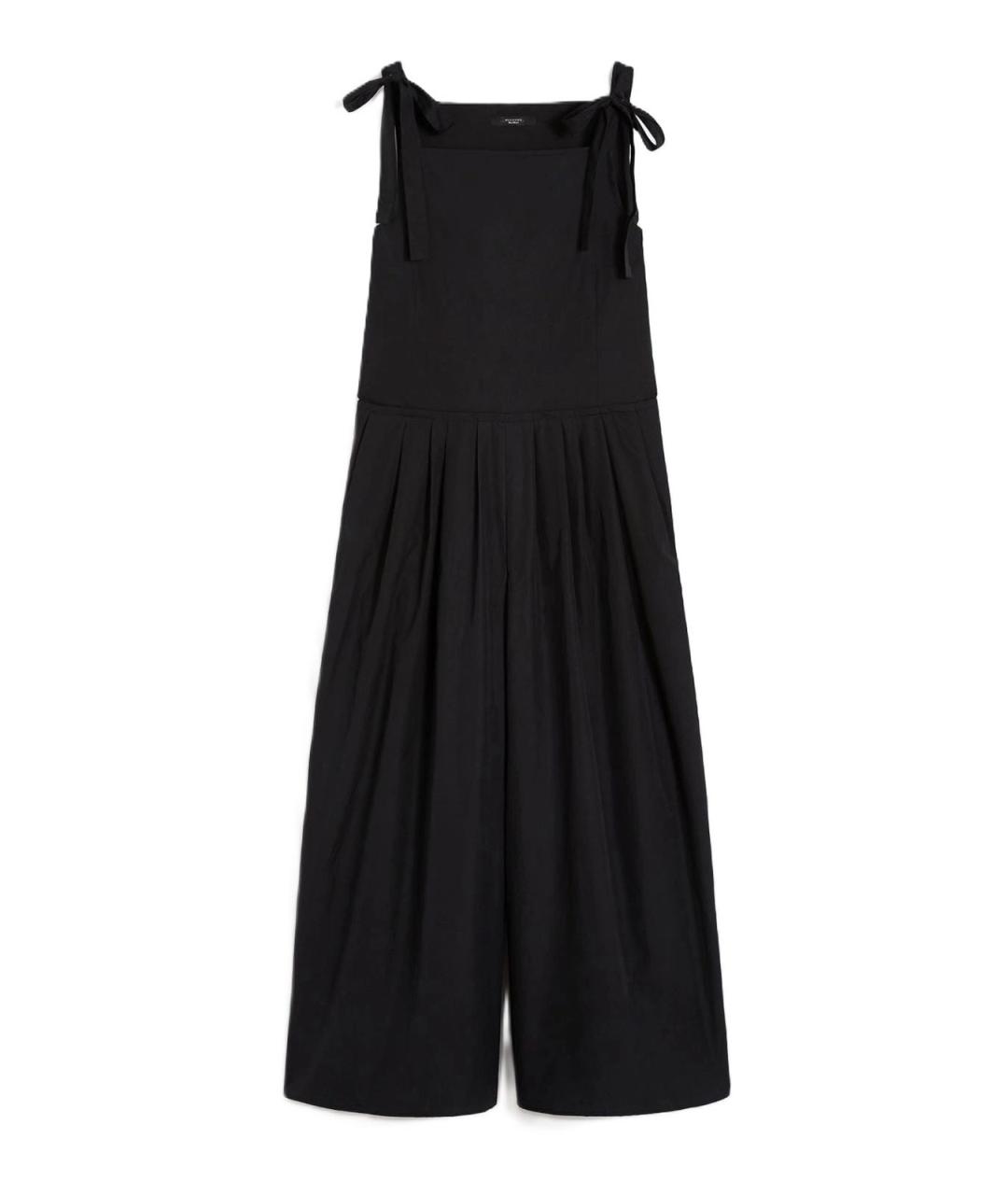 WEEKEND MAX MARA Черный льняной комбинезон, фото 1