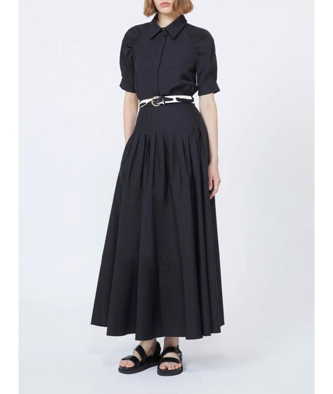 MAX MARA STUDIO Черная полиэстеровая рубашка, фото 2