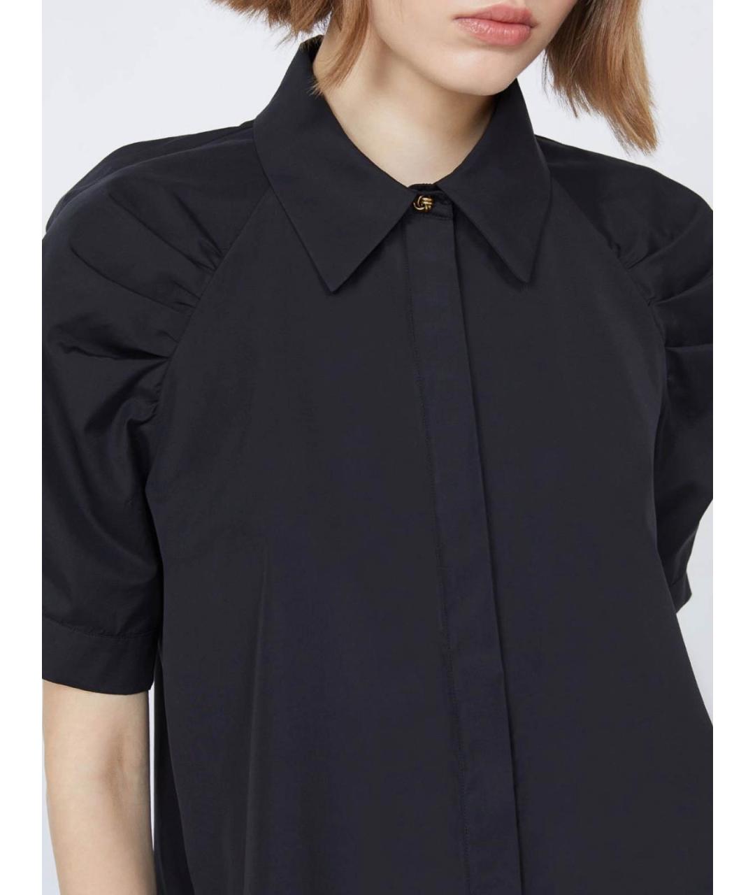 MAX MARA STUDIO Черная полиэстеровая рубашка, фото 5