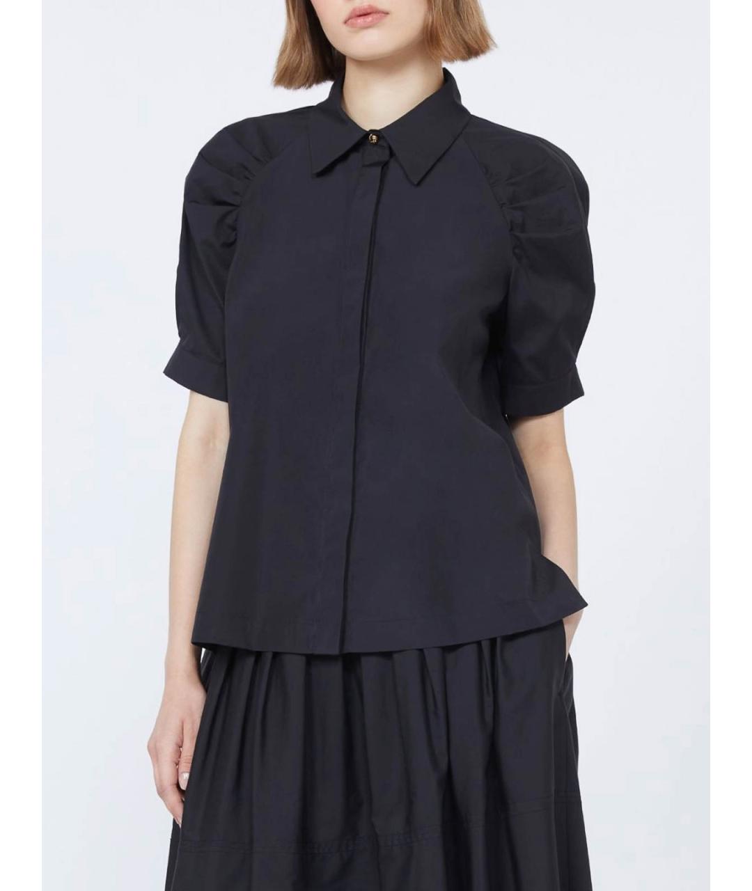 MAX MARA STUDIO Черная полиэстеровая рубашка, фото 3