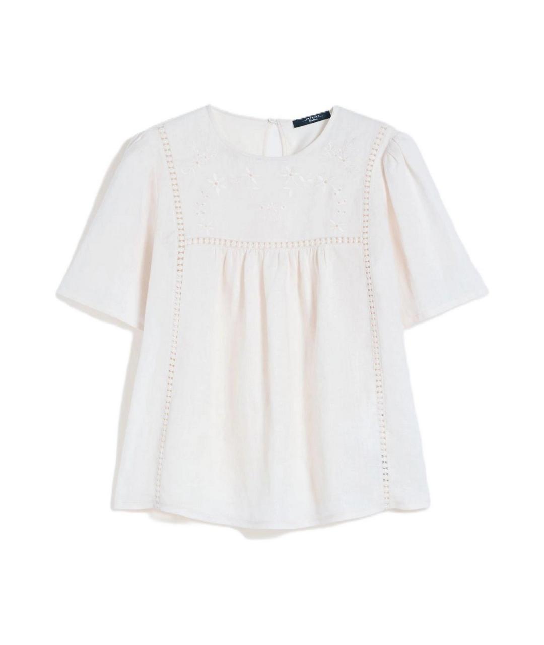 WEEKEND MAX MARA Бежевая хлопковая футболка, фото 1