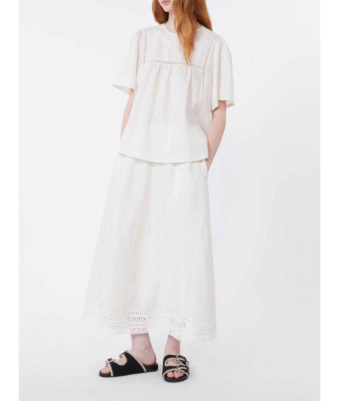 WEEKEND MAX MARA Бежевая хлопковая футболка, фото 2