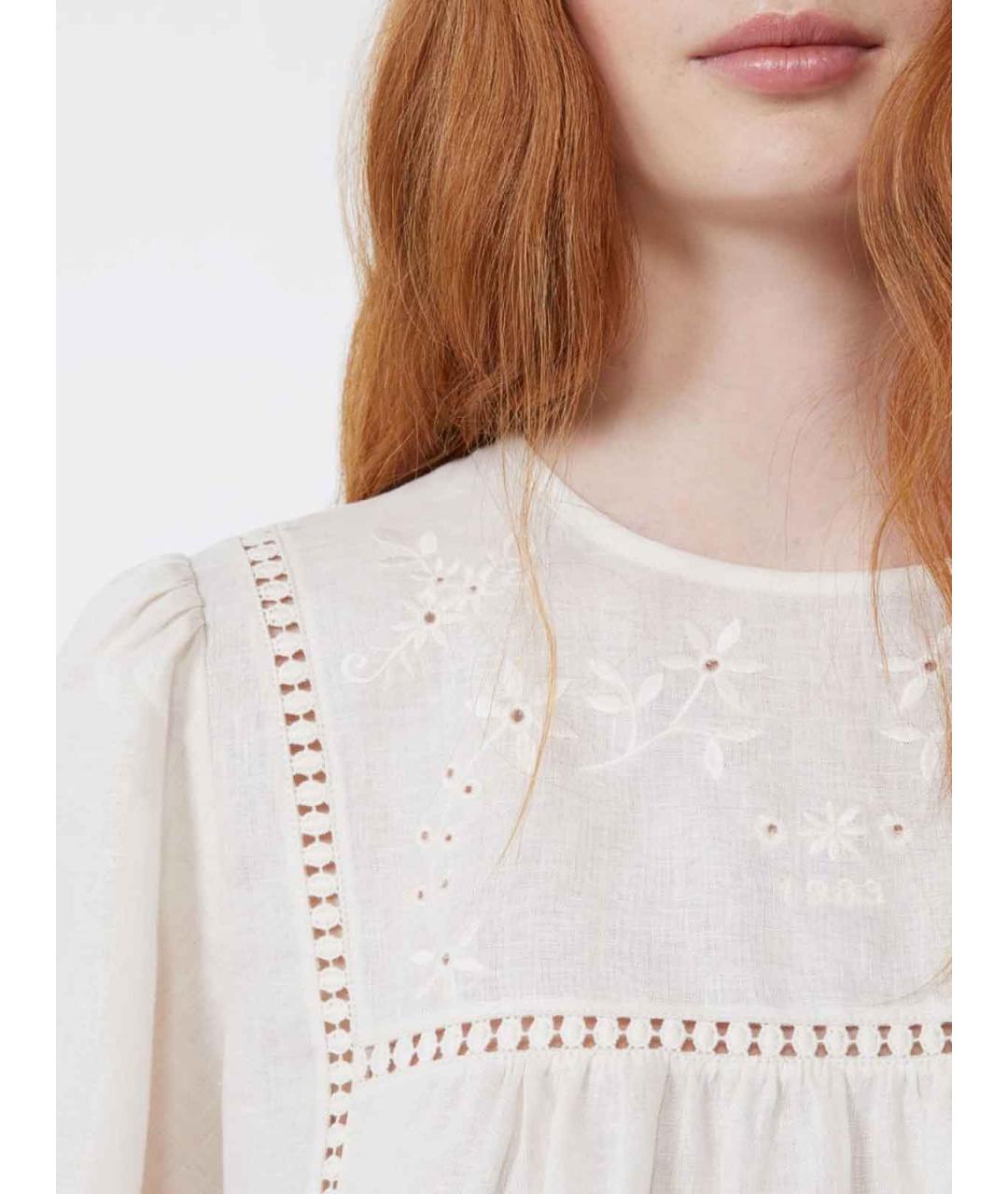 WEEKEND MAX MARA Бежевая хлопковая футболка, фото 6