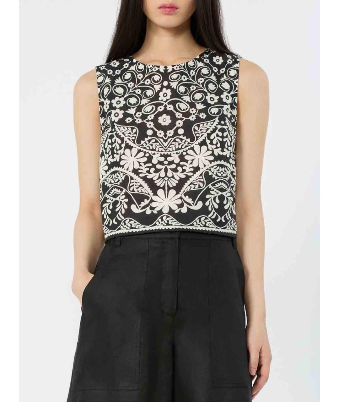 WEEKEND MAX MARA Мульти льняная майка, фото 4
