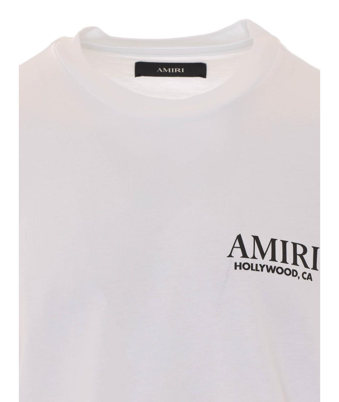 AMIRI Белая хлопковая футболка, фото 4
