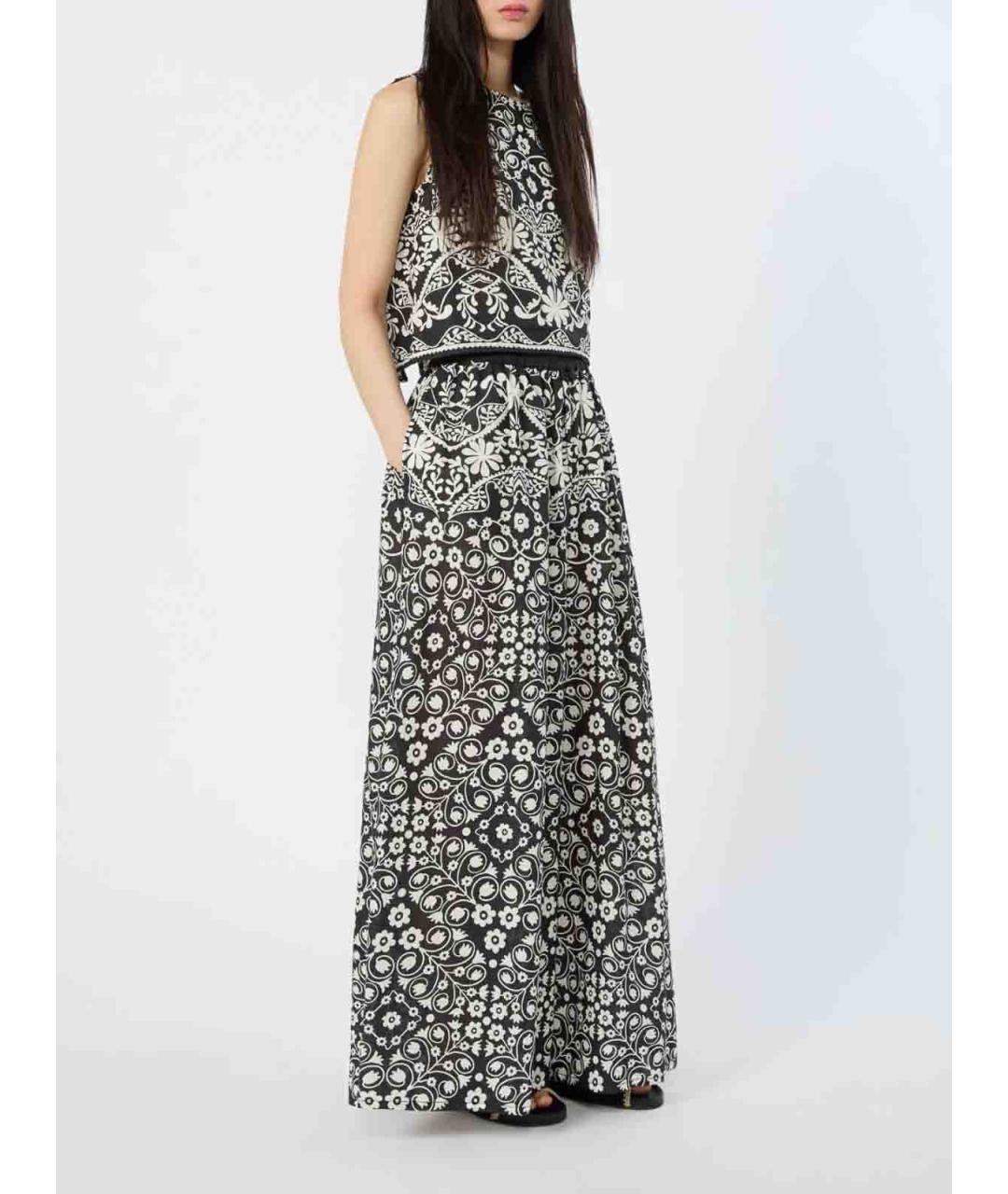WEEKEND MAX MARA Мульти хлопковые брюки широкие, фото 4