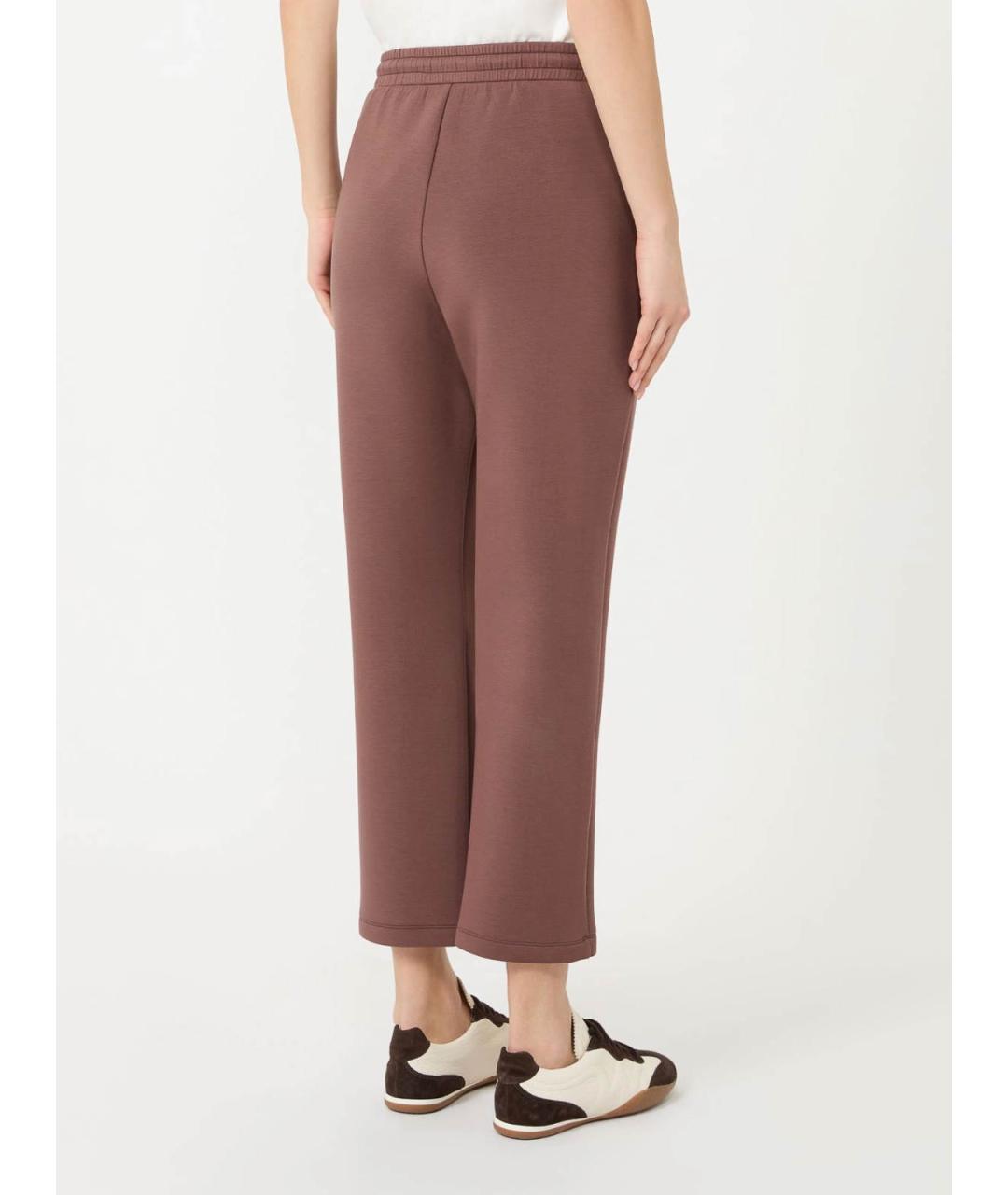 WEEKEND MAX MARA Коричневые полиамидовые спортивные брюки и шорты, фото 4