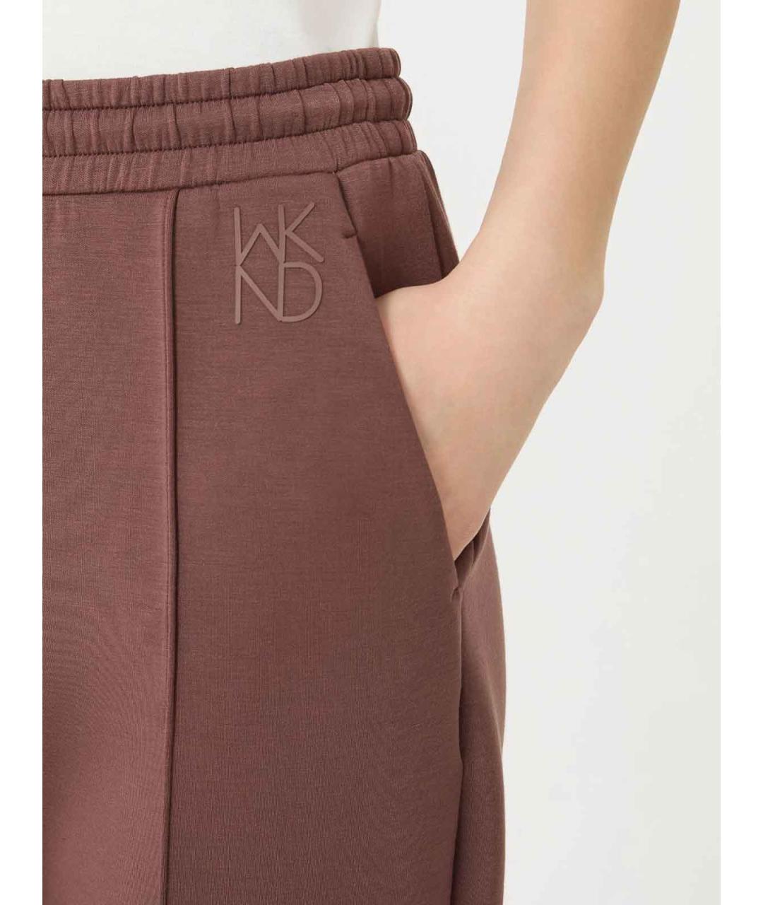 WEEKEND MAX MARA Коричневые полиамидовые спортивные брюки и шорты, фото 5